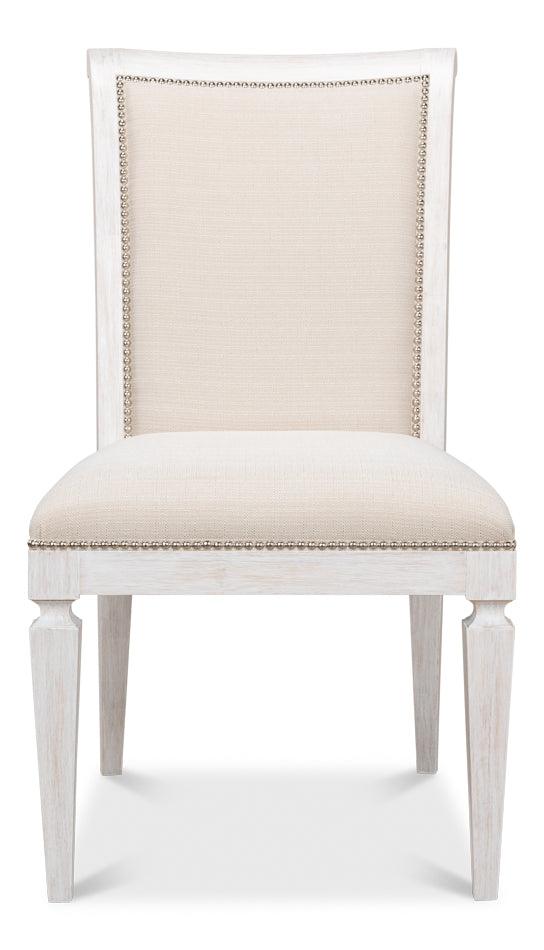 Scroll Back Dining Sd/Chr Whitewash Wht - Set of 2 - Frankwebs