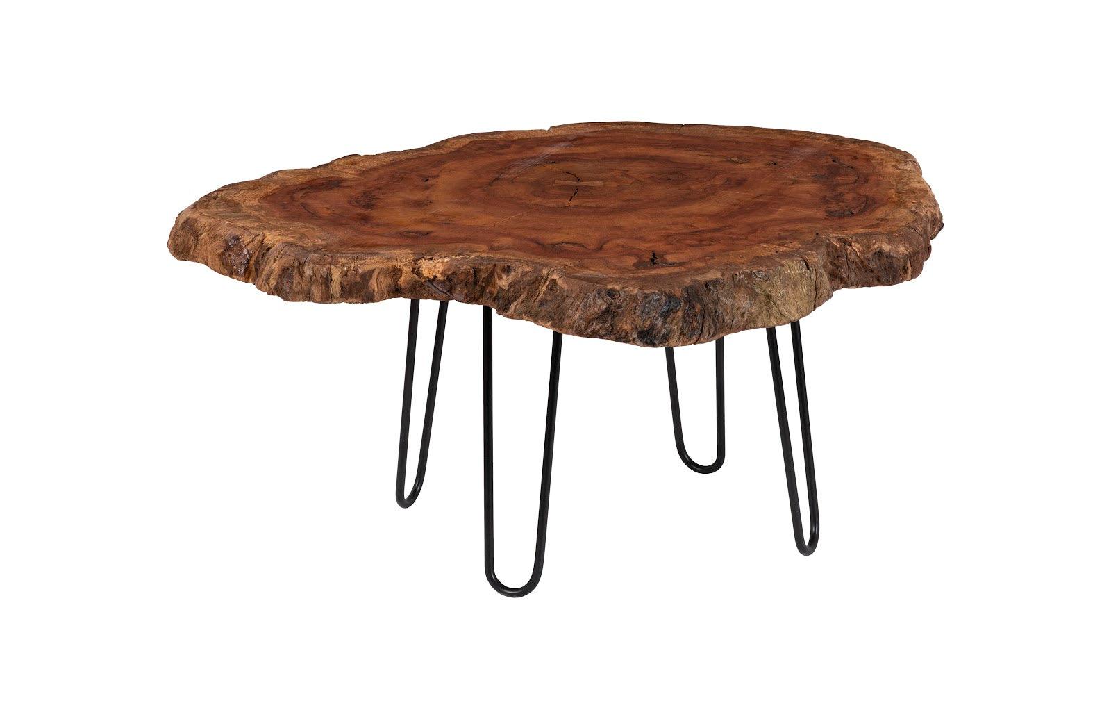Wood Coffee Table, Forged Legs - Frankwebs