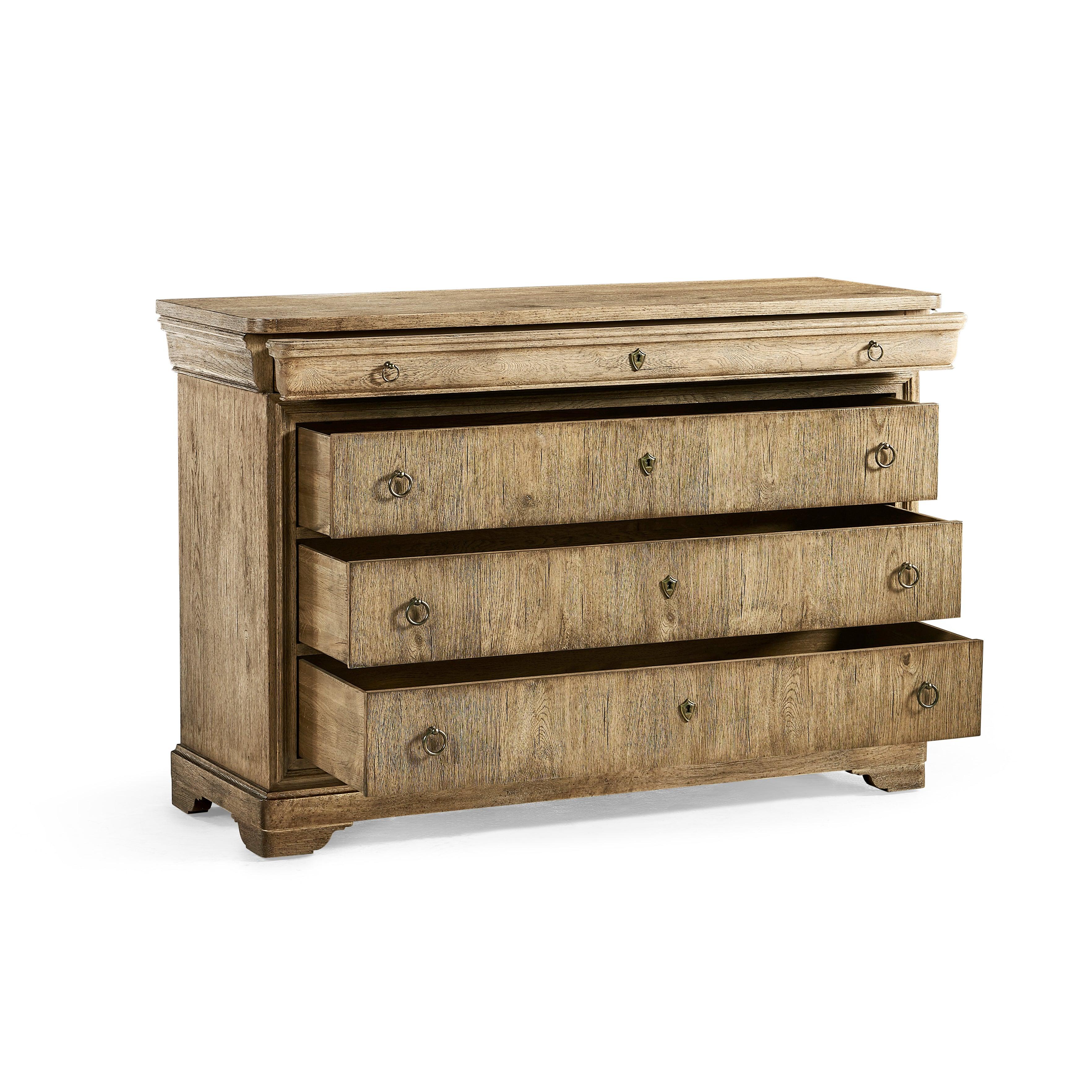Timeless Entropy Louis Phillipe Drawer Chest in Stripped Brown Chestnut 54