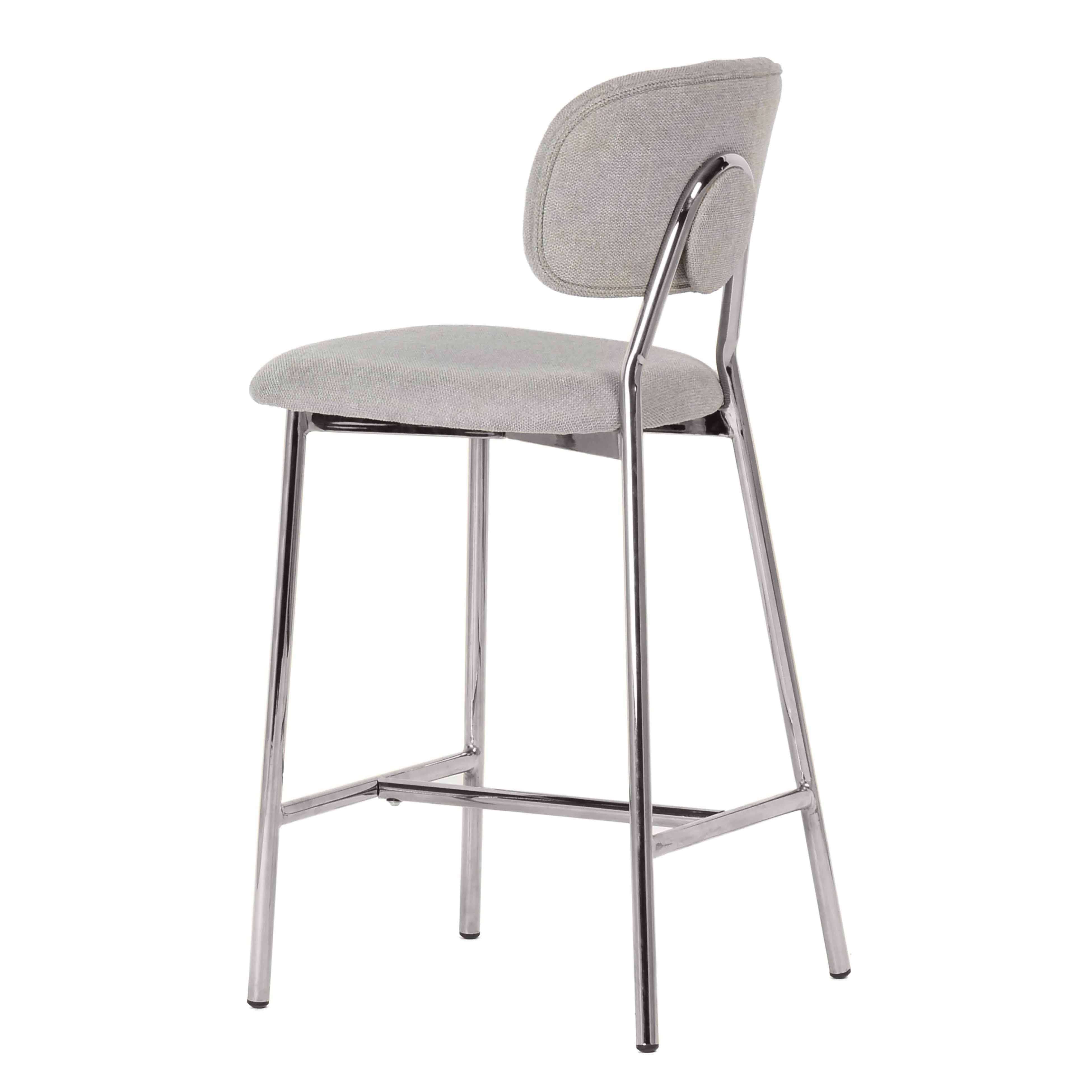 Ariana Grey Counter Stool - Silver Legs (Set of 2) - Frankwebs