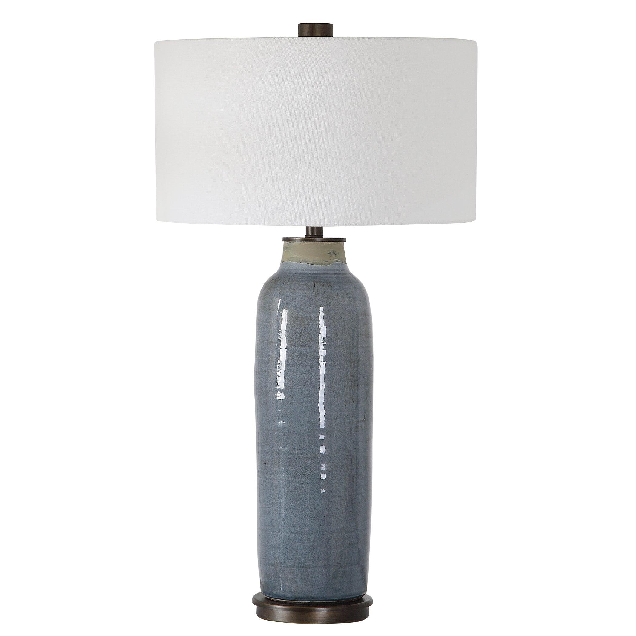VICENTE SLATE BLUE TABLE LAMP - Frankwebs