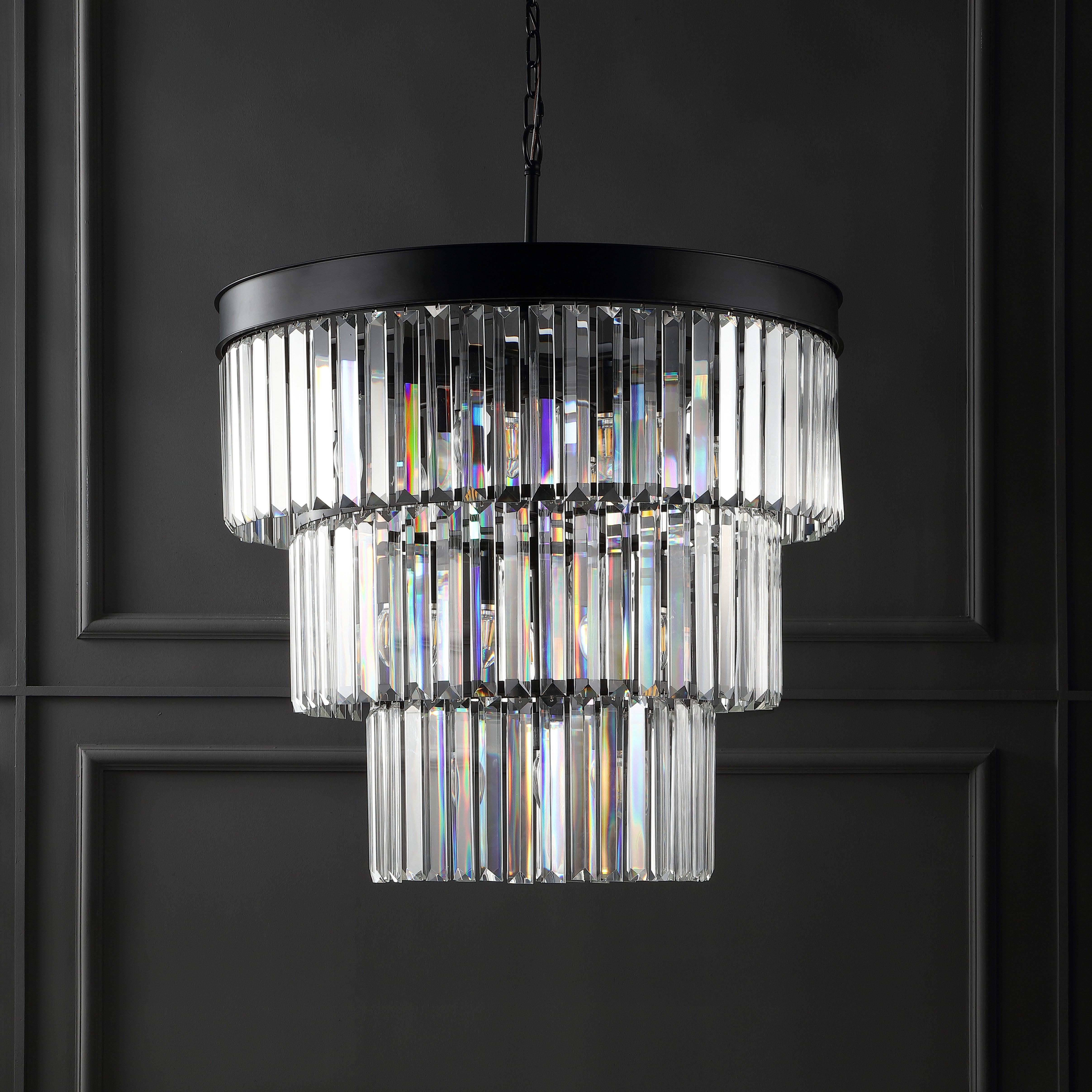 Coulette 3 Tier Crystal Chandelier - Frankwebs