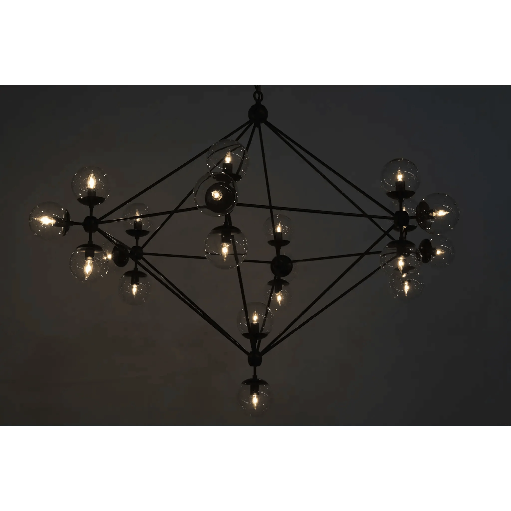Pluto Chandelier, Large, Black Steel - Frankwebs