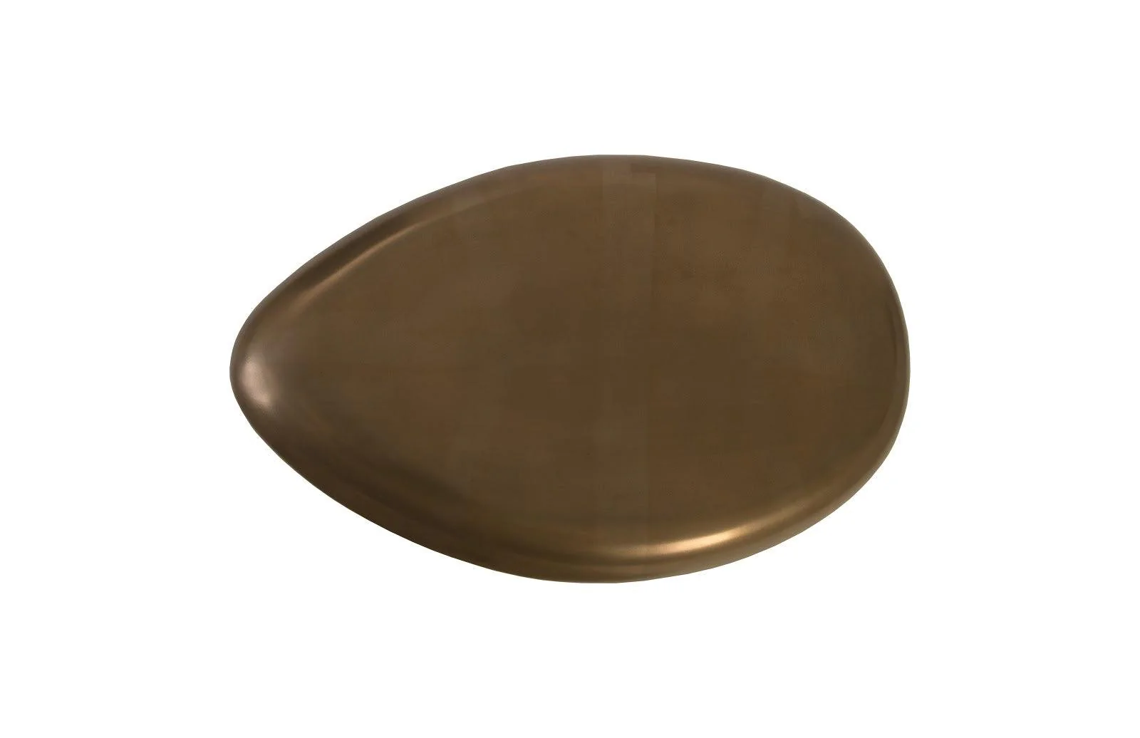 River Stone Coffee Table, Small, Resin, Bronze Finish - Frankwebs