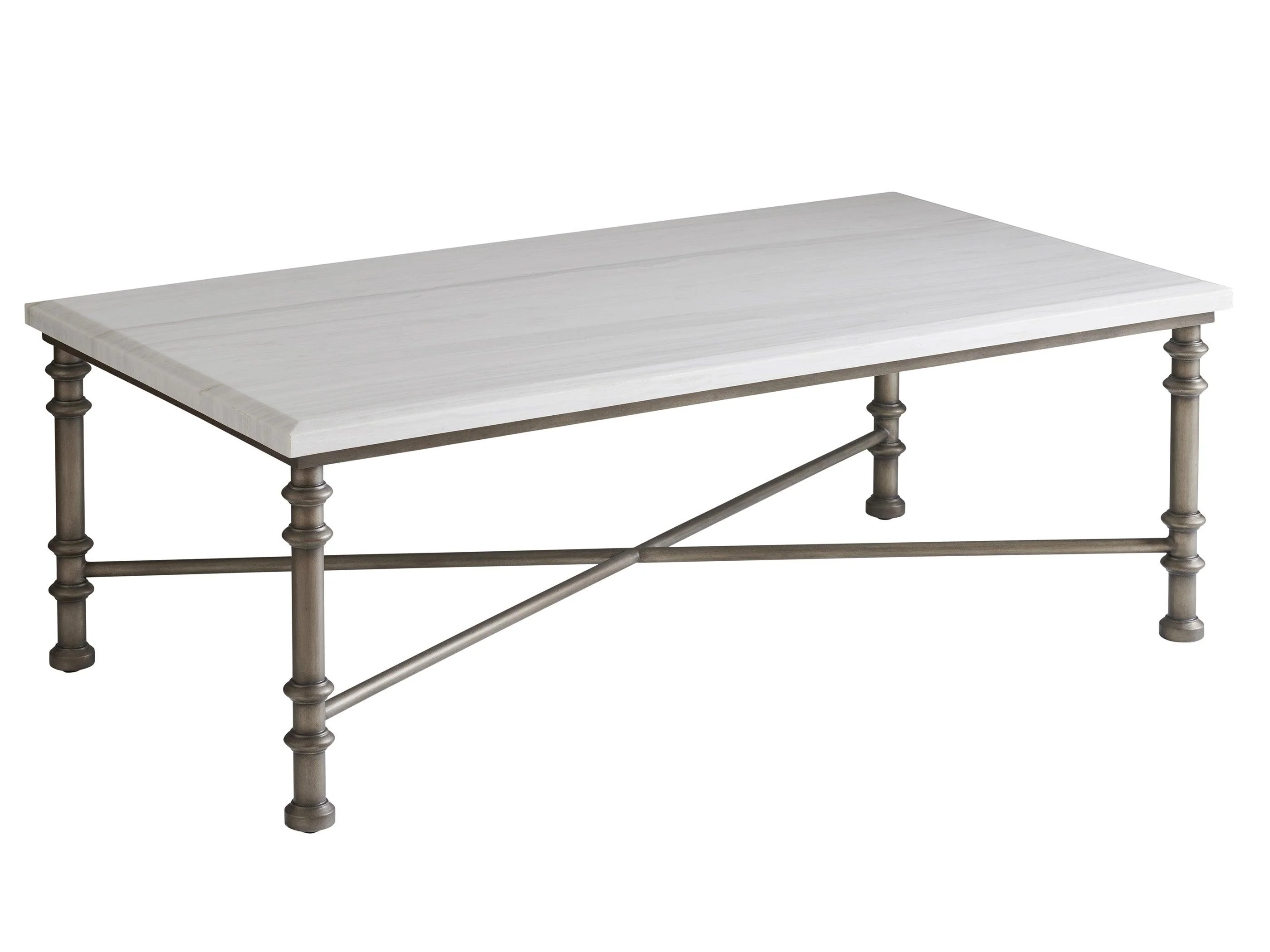 Ocean Breeze Flagler Rectangular Marble Top Cocktail Table - Frankwebs