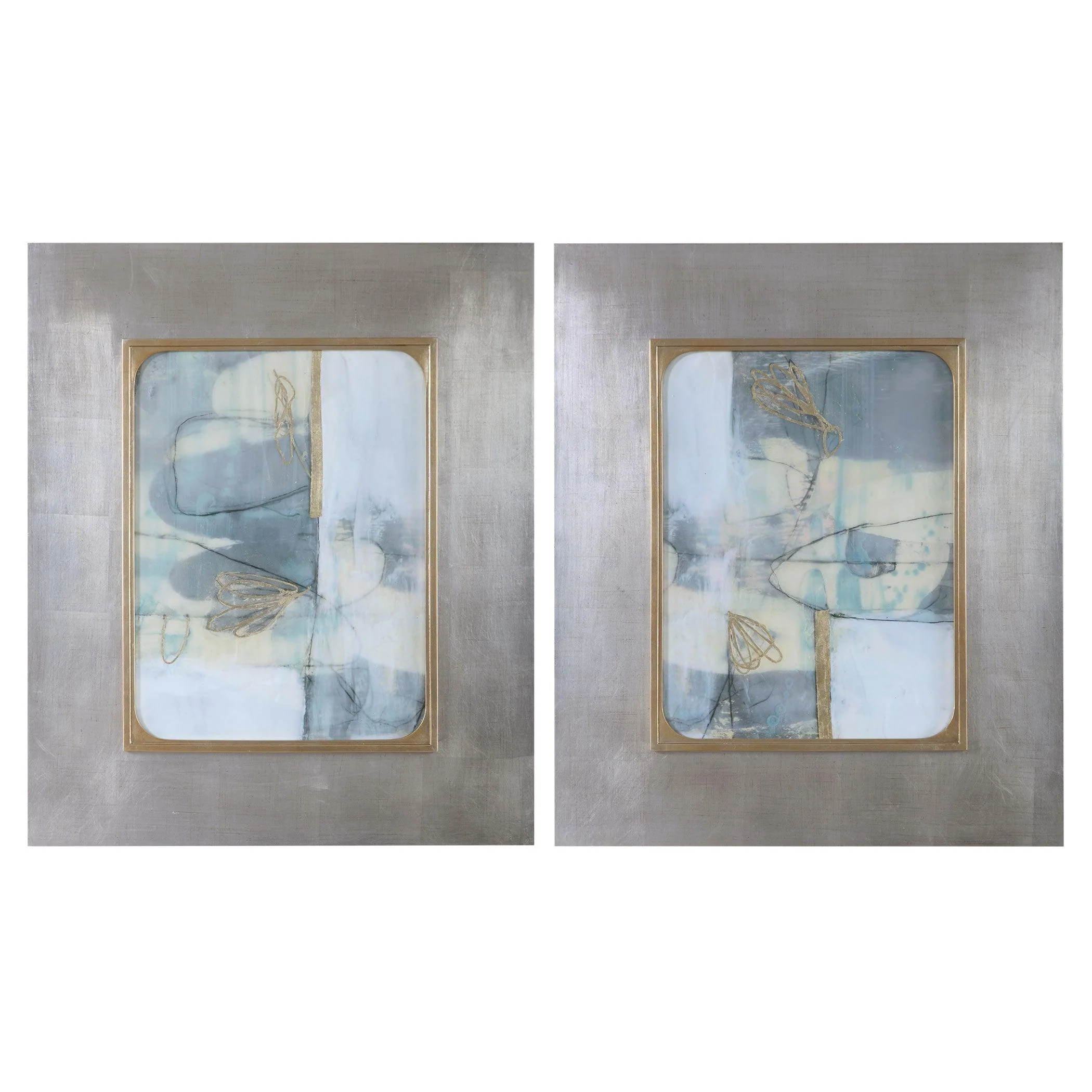 GILDED WHIMSY ABSTRACT PRINTS, SET OF 2 - Frankwebs