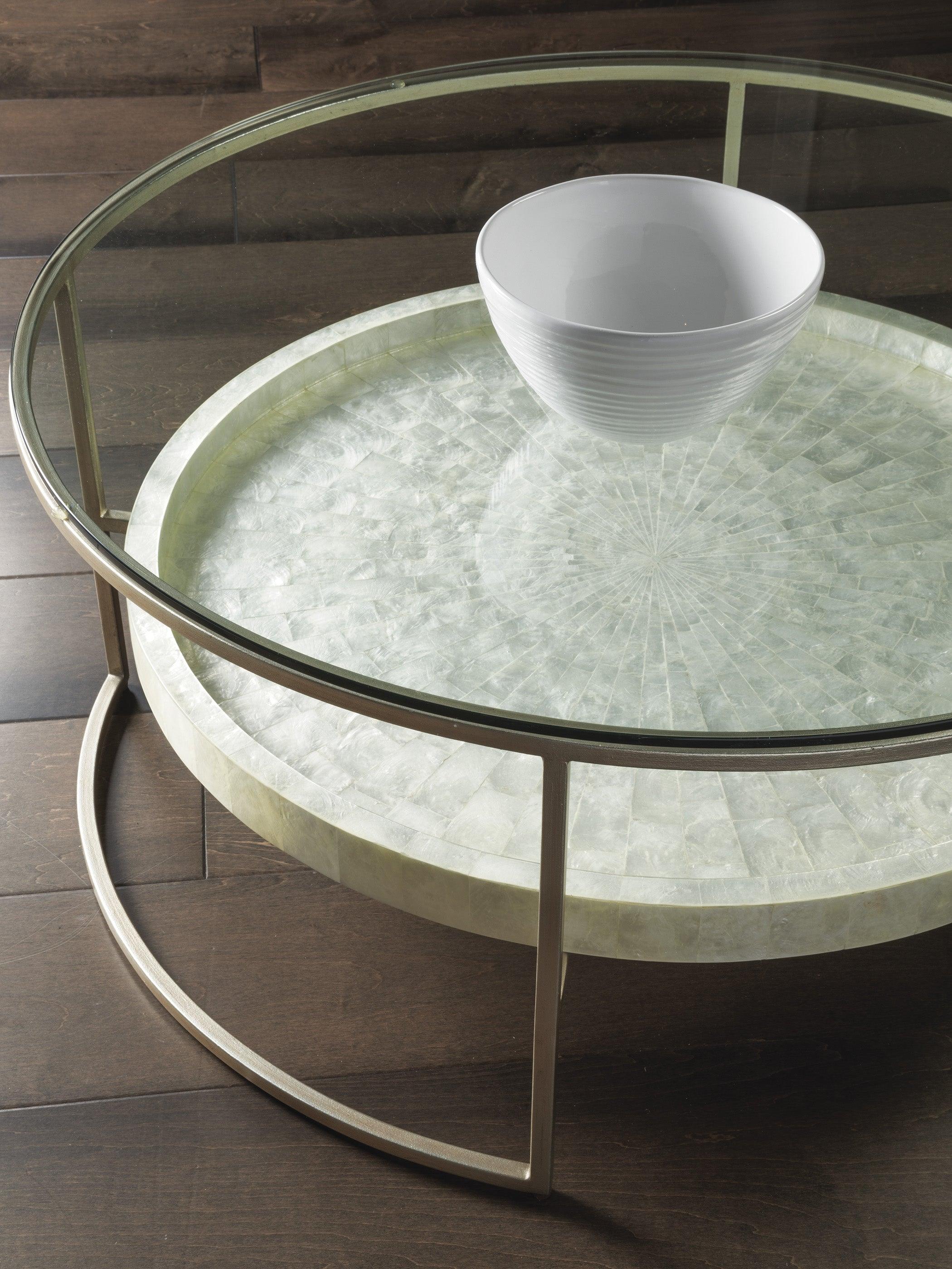 Signature Designs Cumulus Capiz Round Cocktail Table - Frankwebs