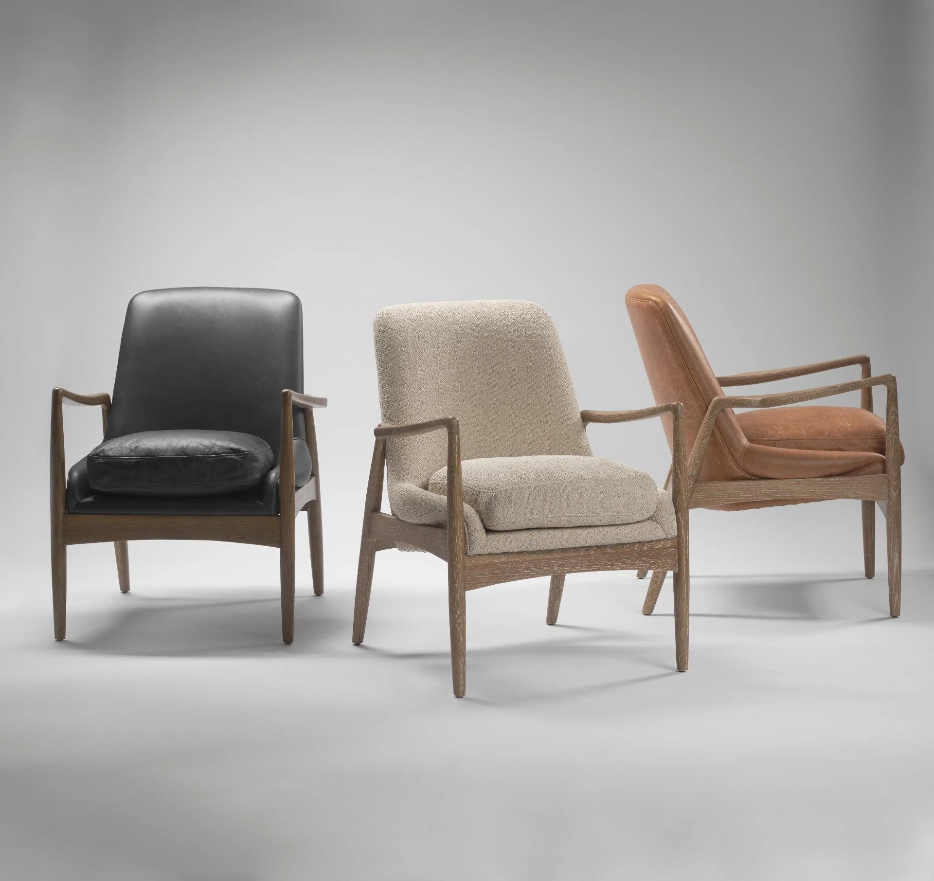 Westan Cognac Faux Leather W/Medium Brown Wood Accent Chair - Frankwebs