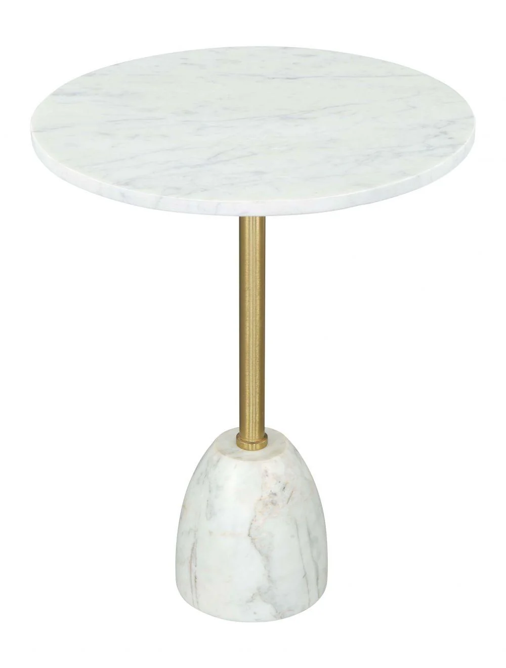 Cynthia Side Table White & Gold - Frankwebs