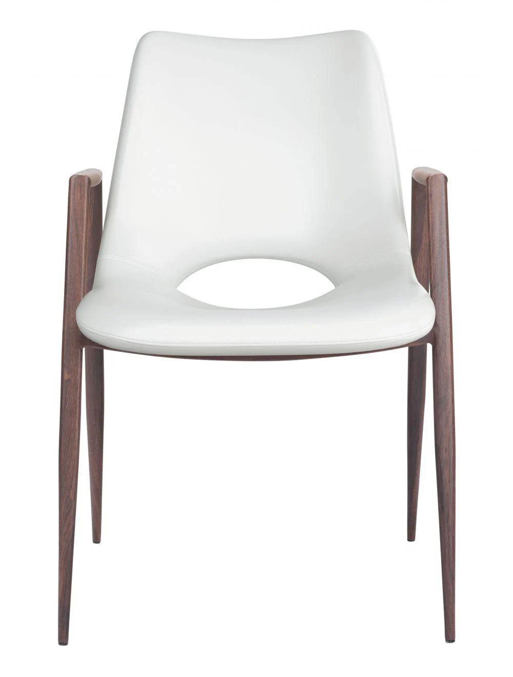 Desi Dining Chair (Set of 2) White & Walnut - Frankwebs