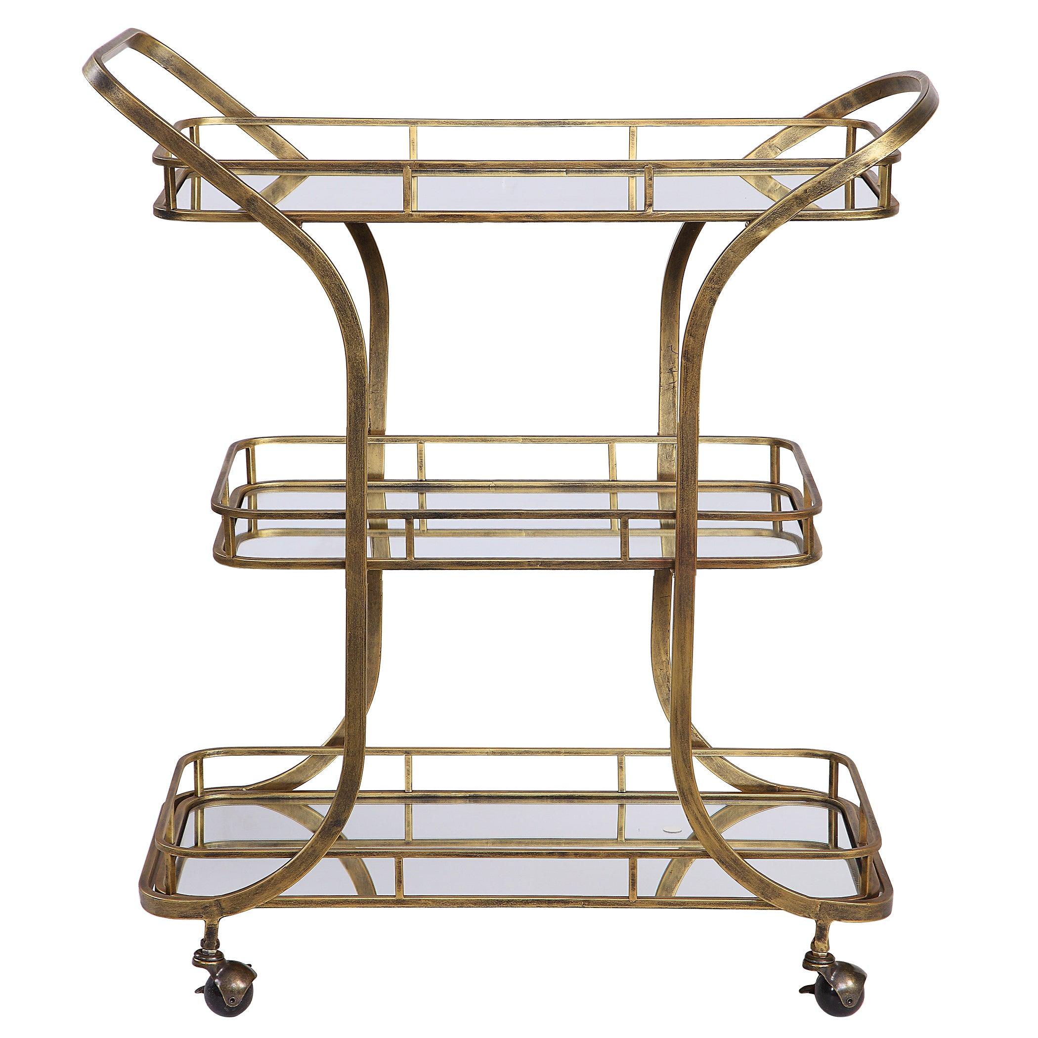 Stassi Gold Serving Cart - Frankwebs
