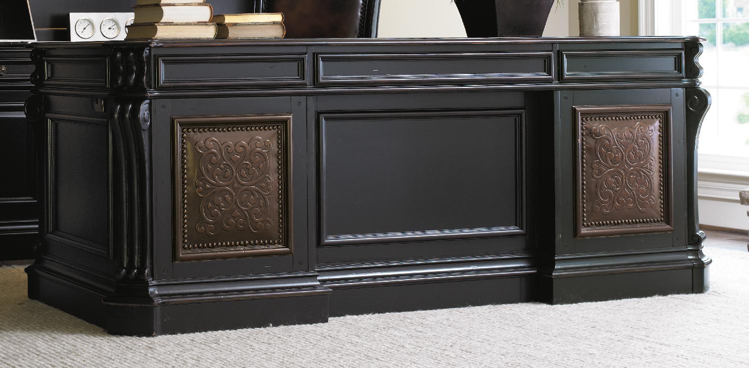 Telluride 76'' Executive Desk withLeather Panels - Frankwebs