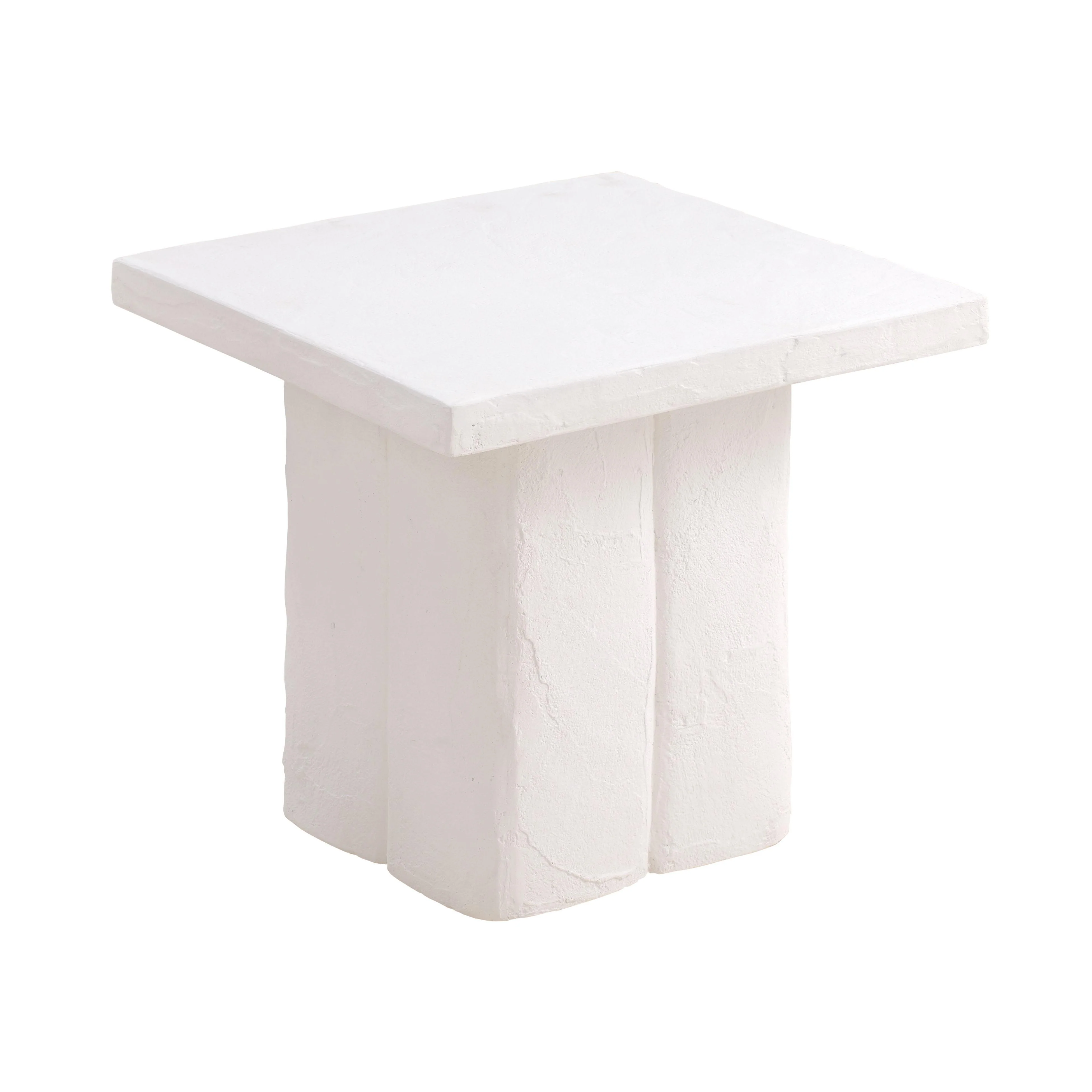 Kayla White Concrete Side Table - Frankwebs