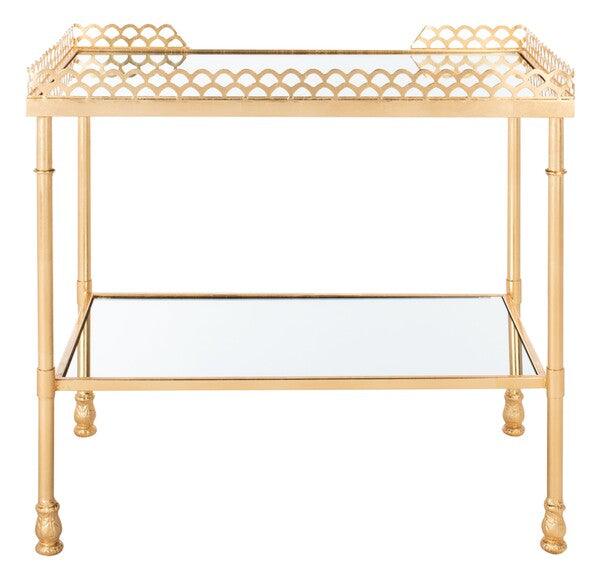 ERYN 2 SHELF GOLD LEAF ACCENT TABLE - Frankwebs