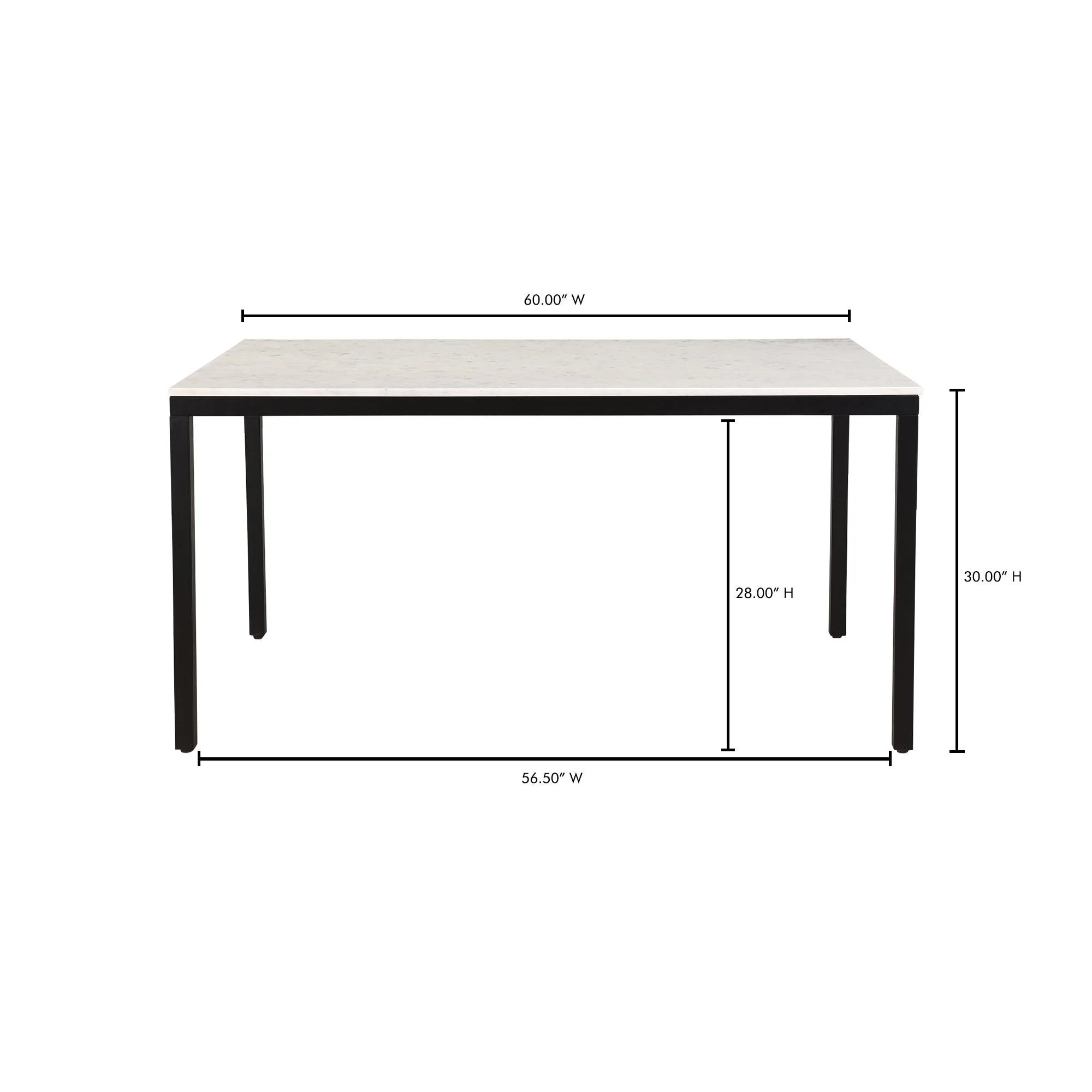 Parson Dining Table White Marble - Frankwebs