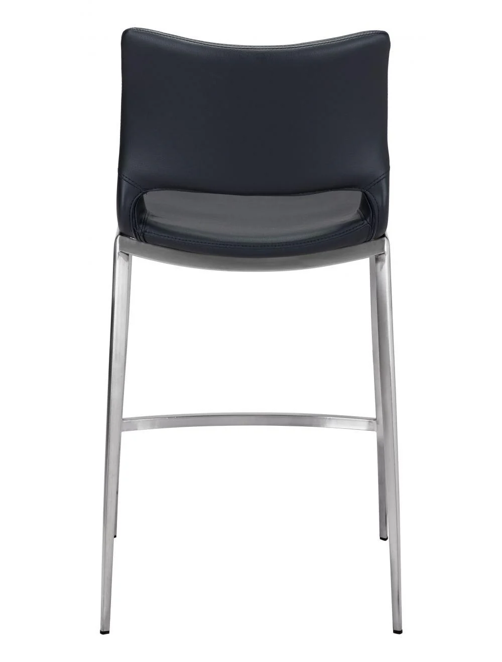 Ace Counter Chair (Set of 2) Black & Silver - Frankwebs