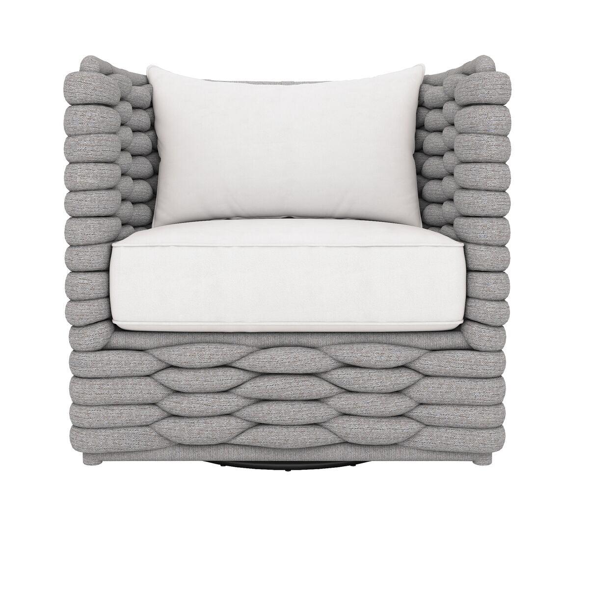 WAILEA SWIVEL CHAIR GREY SOCK WEAVE SWIVEL CHAIR - Frankwebs