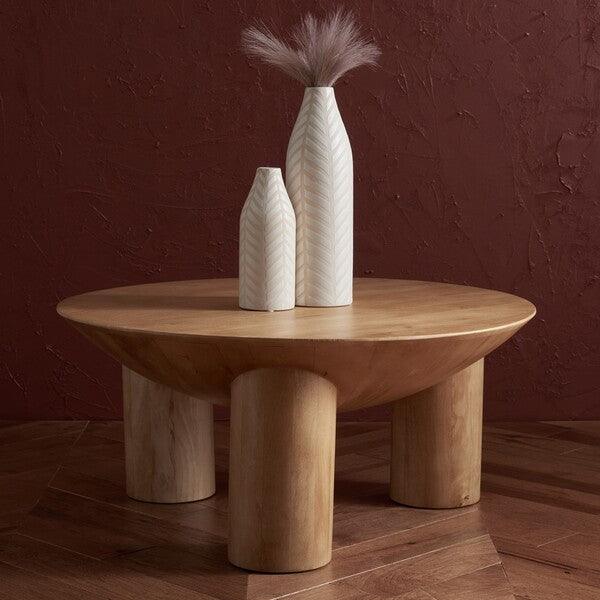 CALHOUN ROUND WOOD COFFEE TABLE - Frankwebs