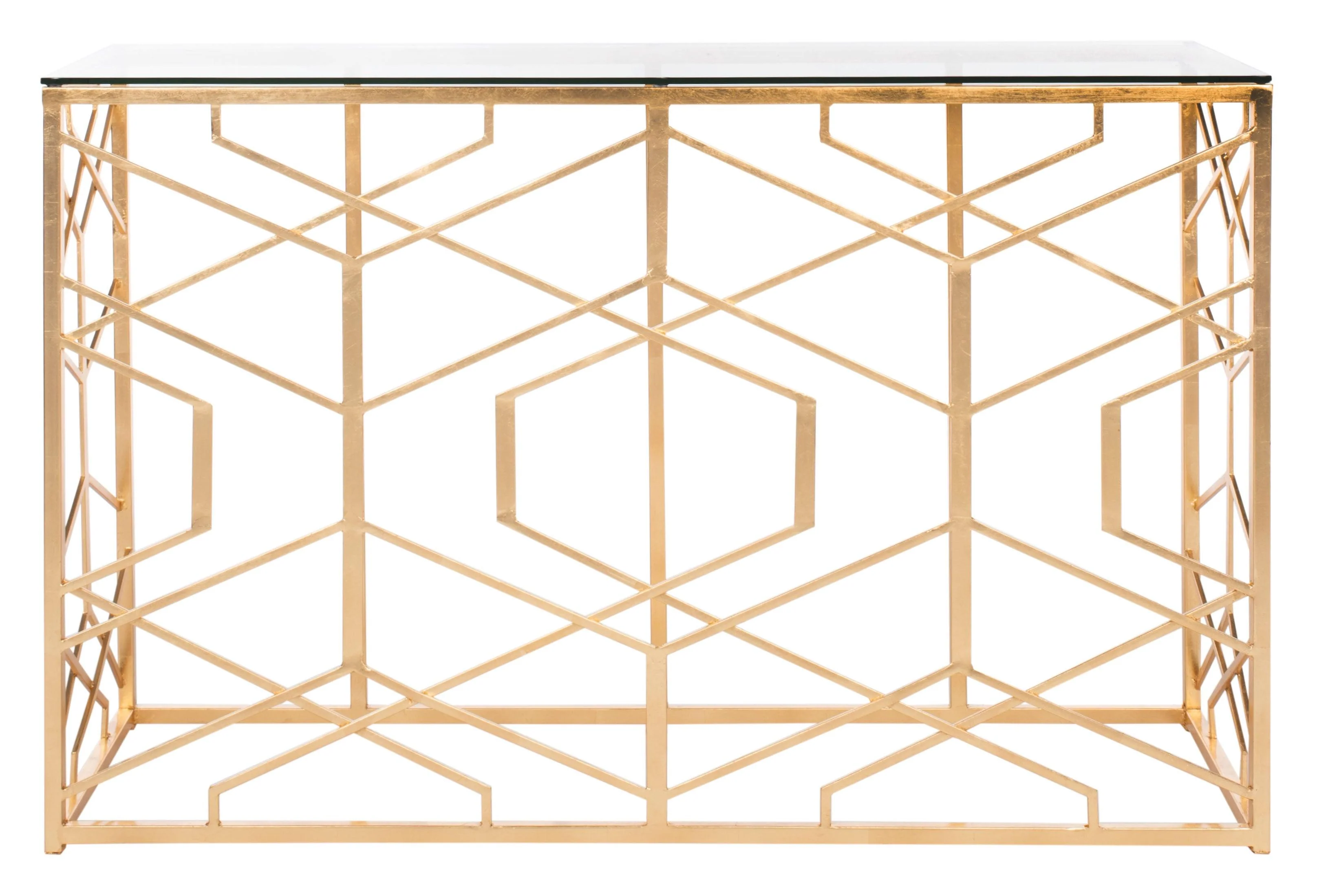 SEAN GOLD LEAF CONSOLE TABLE - Frankwebs