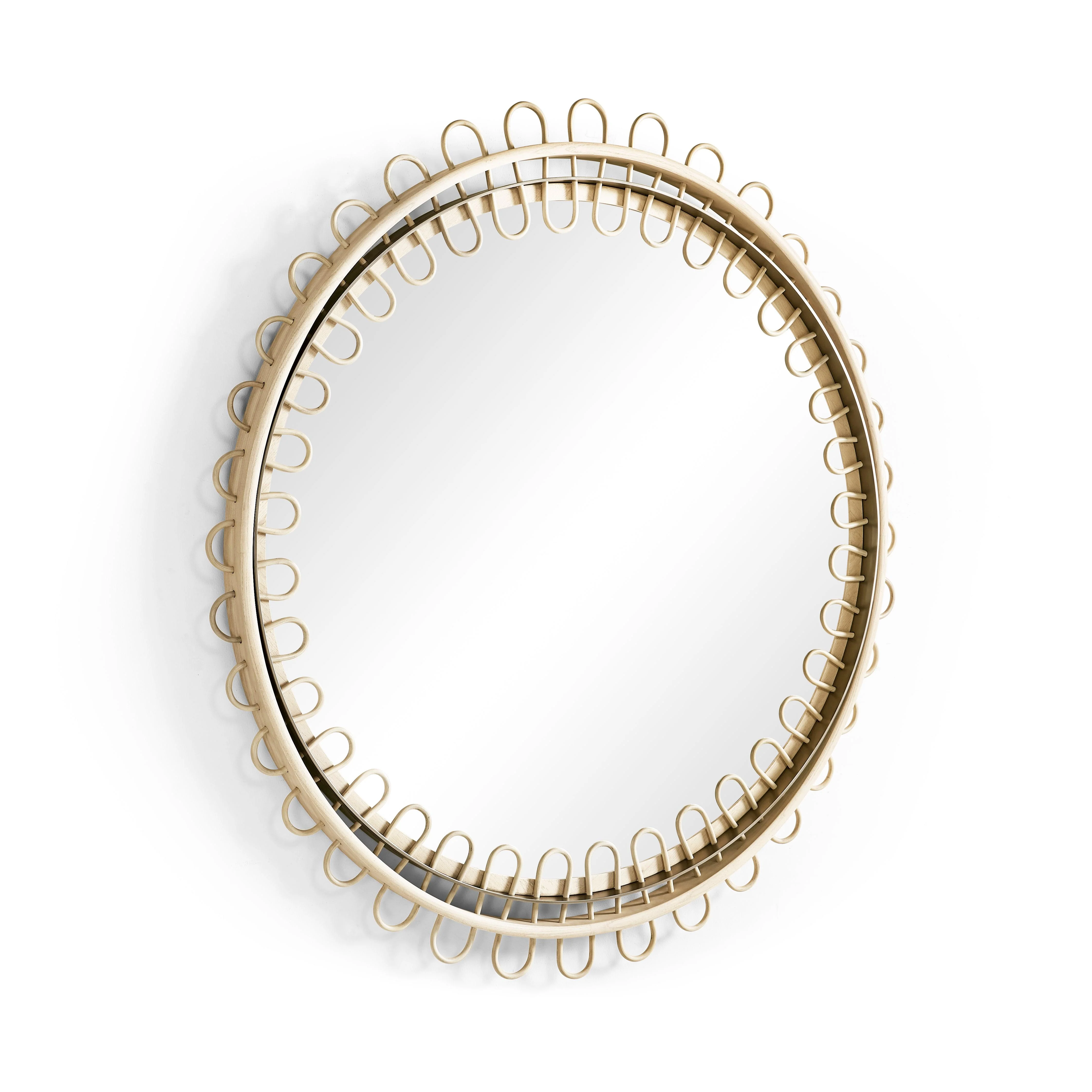 Water Vorticity Oval Rattan Mirror - Frankwebs