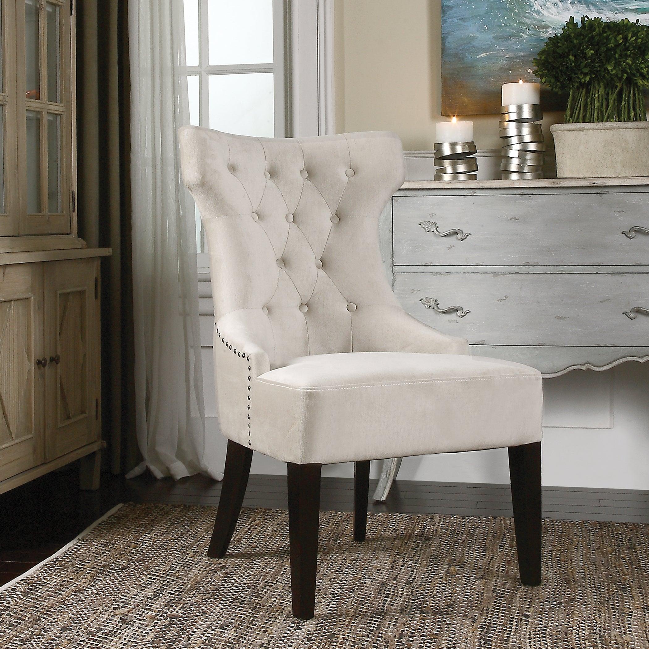 Arlette Tufted Wing Chair - Frankwebs