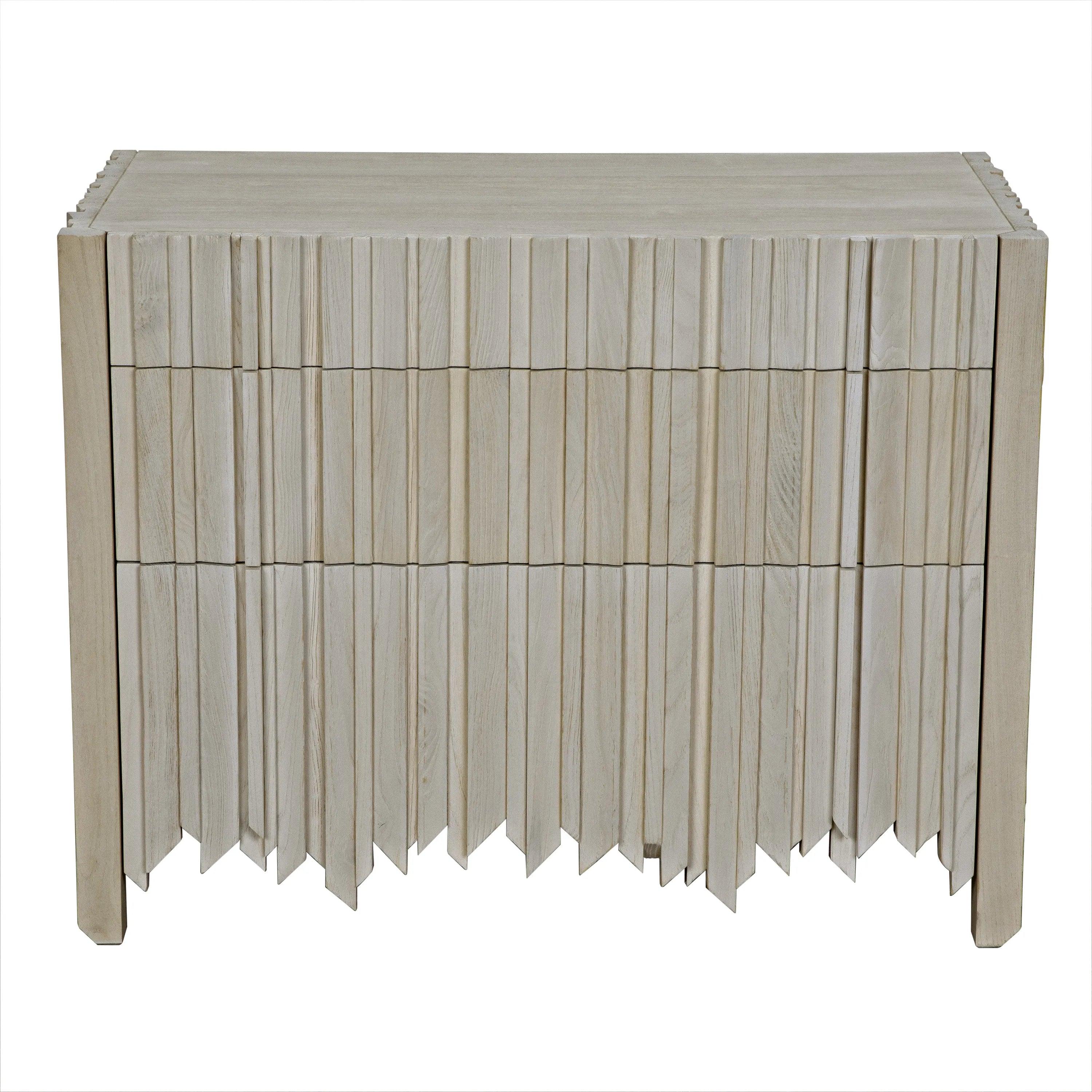 Desdemona 3 Drawer Chest, Bleached Elm - Frankwebs