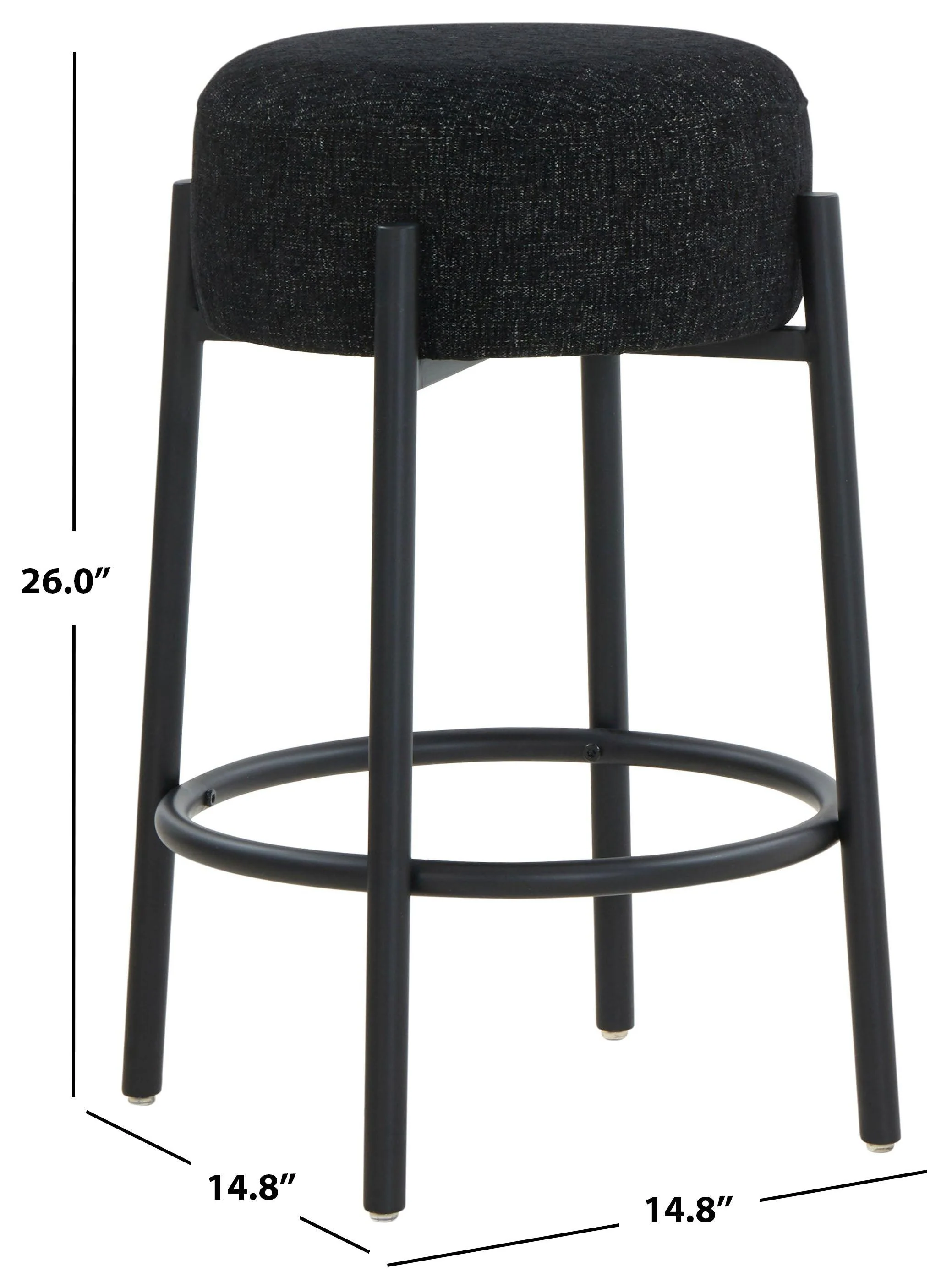 PAISLEIGH METAL LEG COUNTER STOOL - Frankwebs