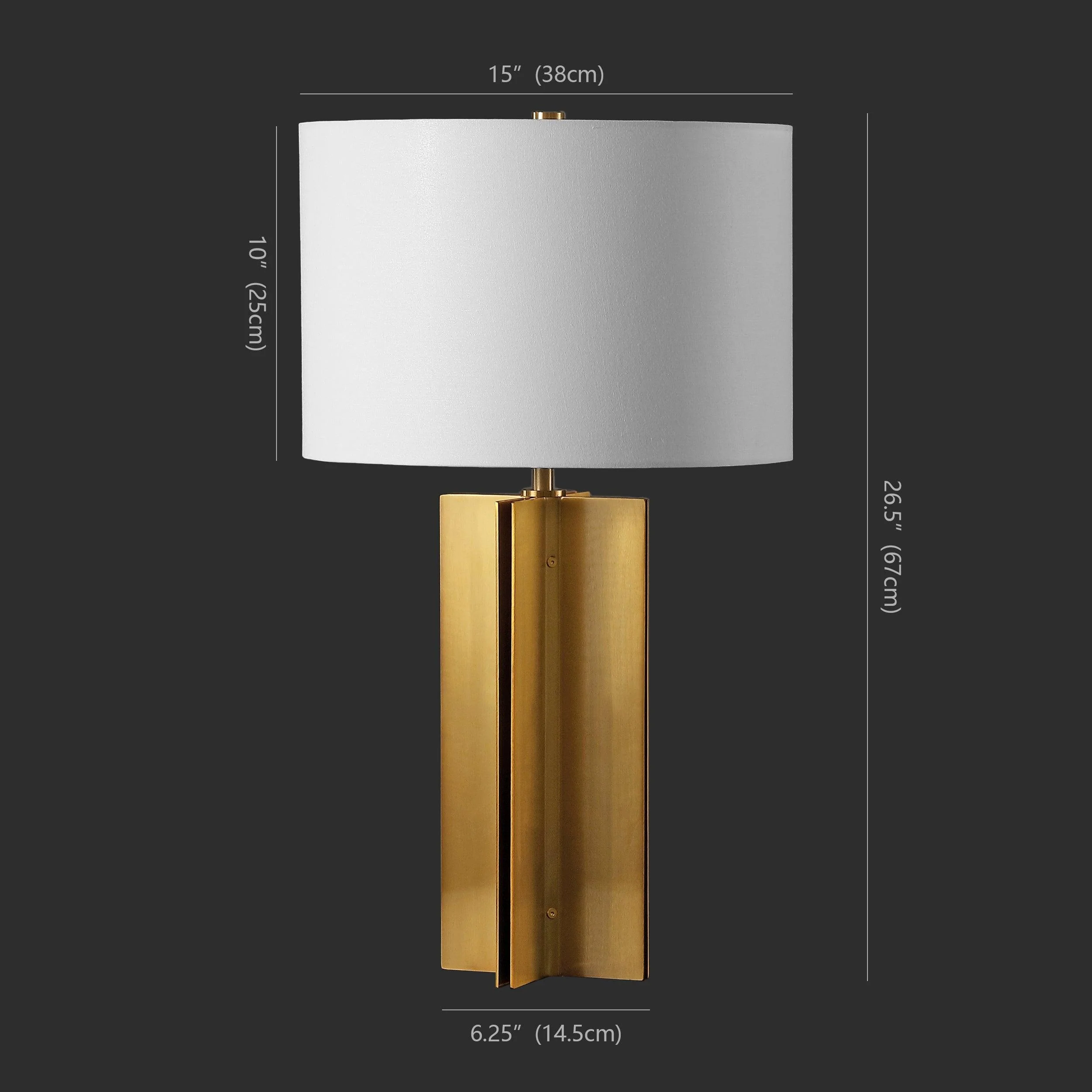 ROLLINS SQUARE METAL TABLE LAMP - Frankwebs