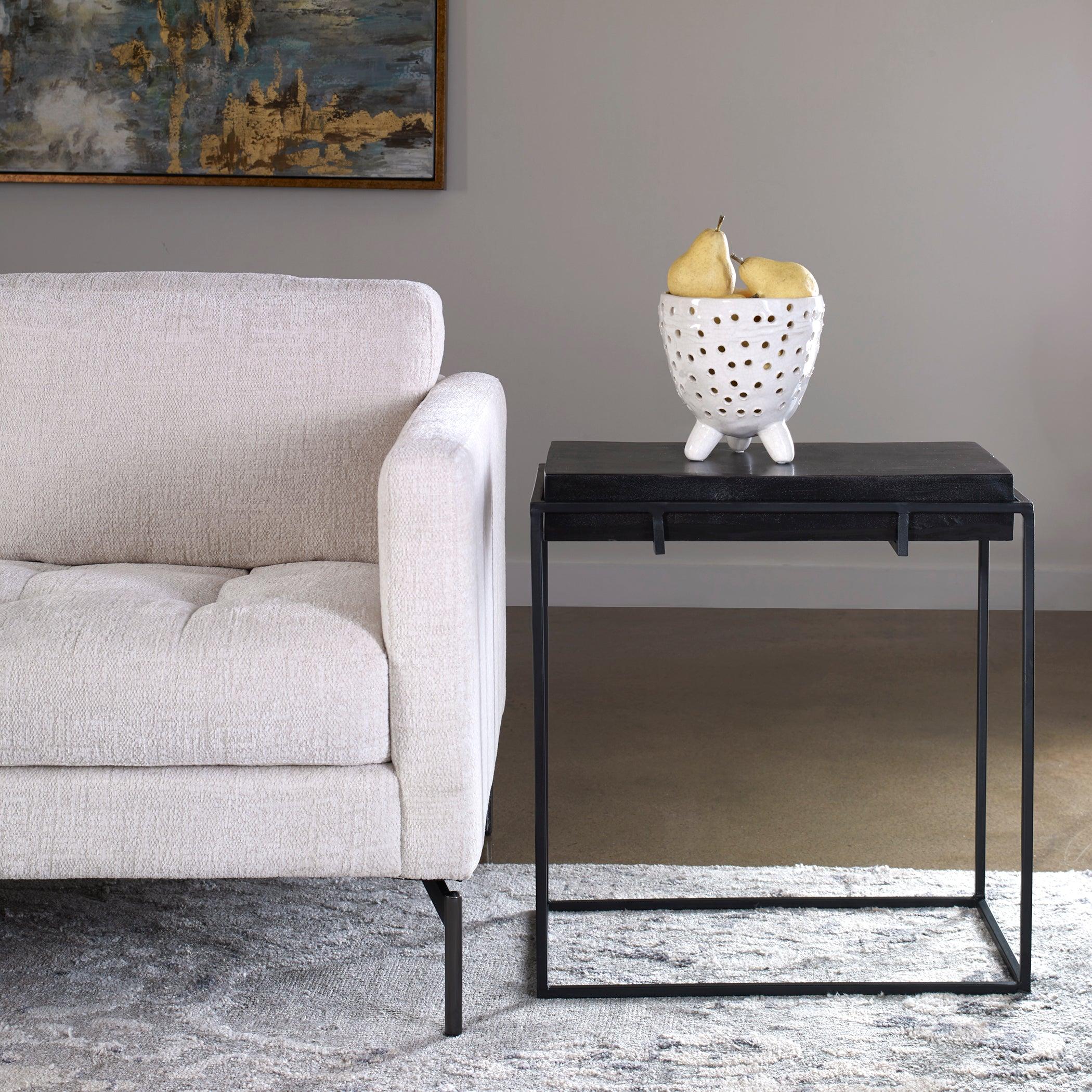 Telone Modern Black Side Table - Frankwebs