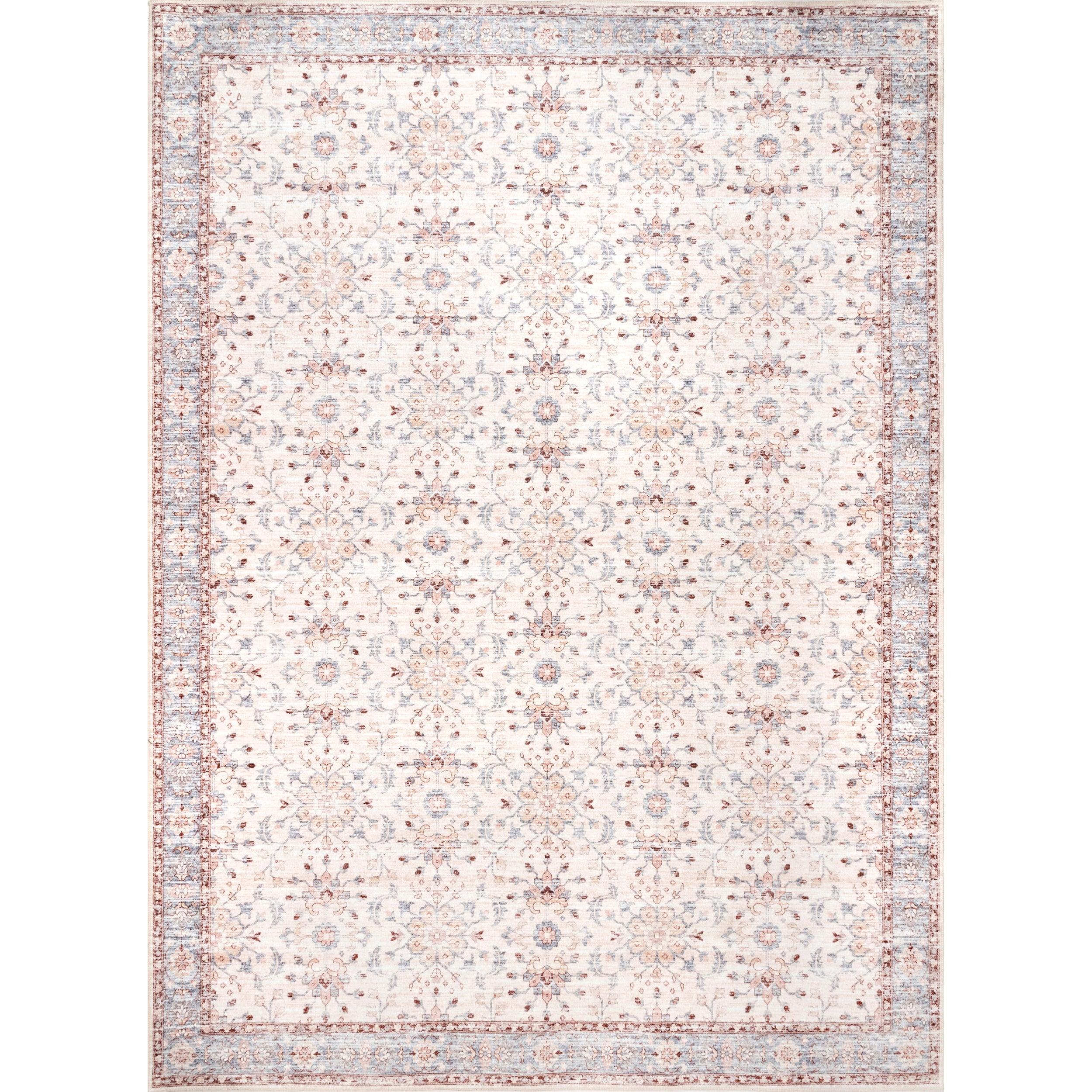 Gemma Machine Washable Transitional Floral Area Rug - Frankwebs
