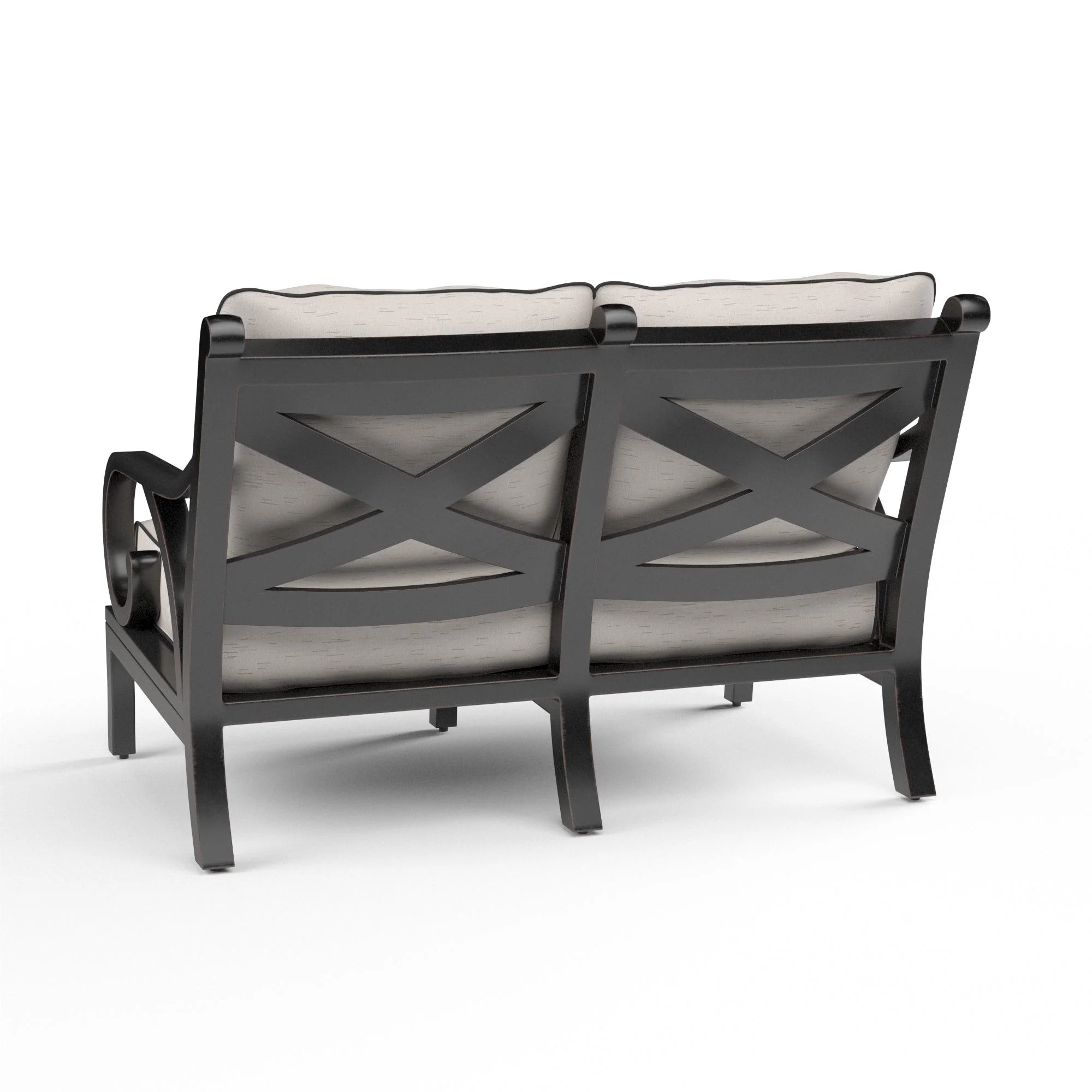 Monterey Loveseat in Frequency Sand w/ Contrast Canvas Java Welt - Frankwebs