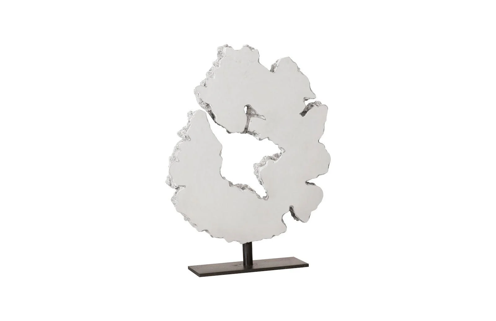 Lava Slice Sculpture on Stand, Resin, Stainless Steel - Frankwebs