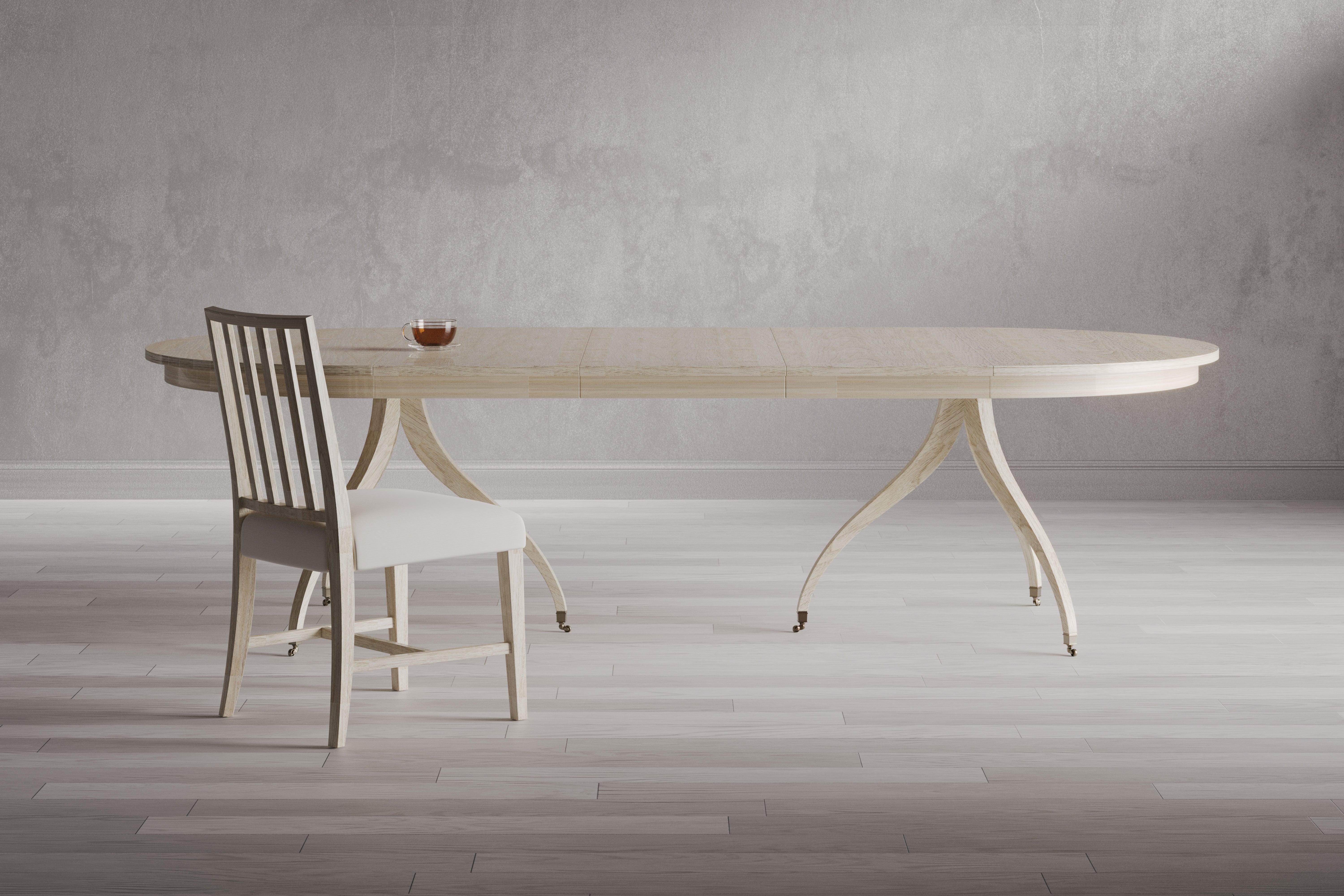 Timeless Solar Spider Leg Dining Table in Bleached Walnut - Frankwebs