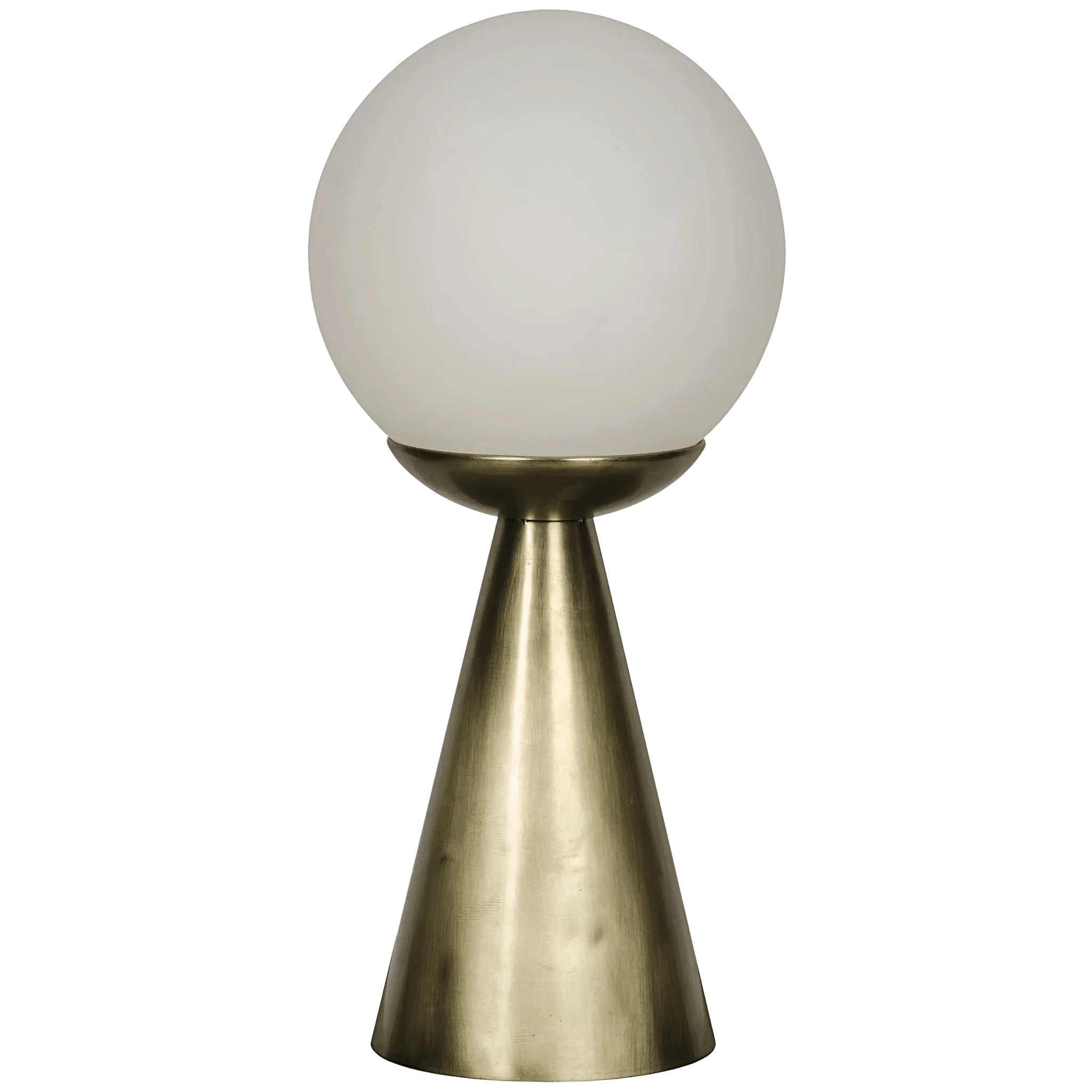 Merle Table Lamp, Antique Brass and Glass - Frankwebs