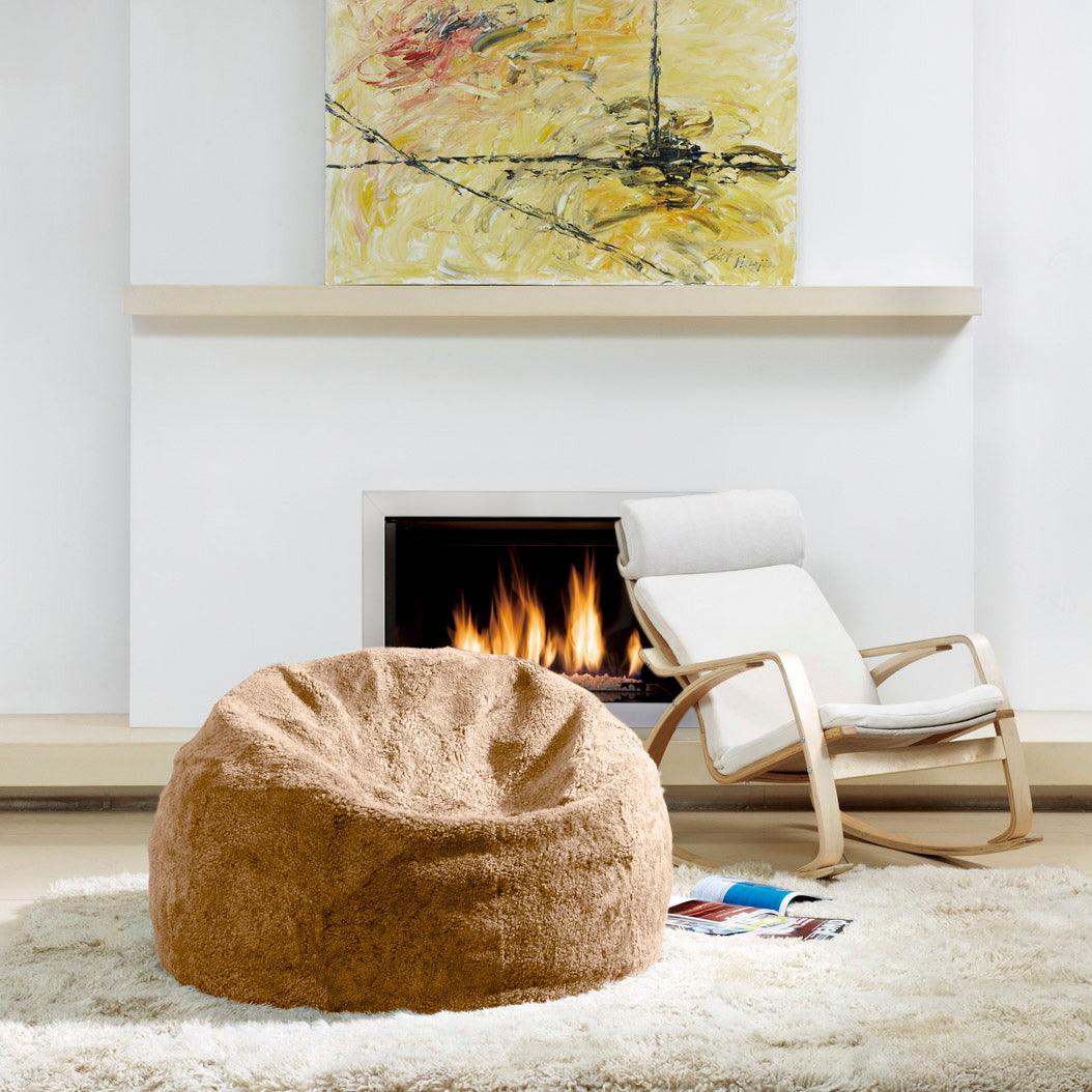 Shorn Curly Sheepskin Beanbag - Frankwebs