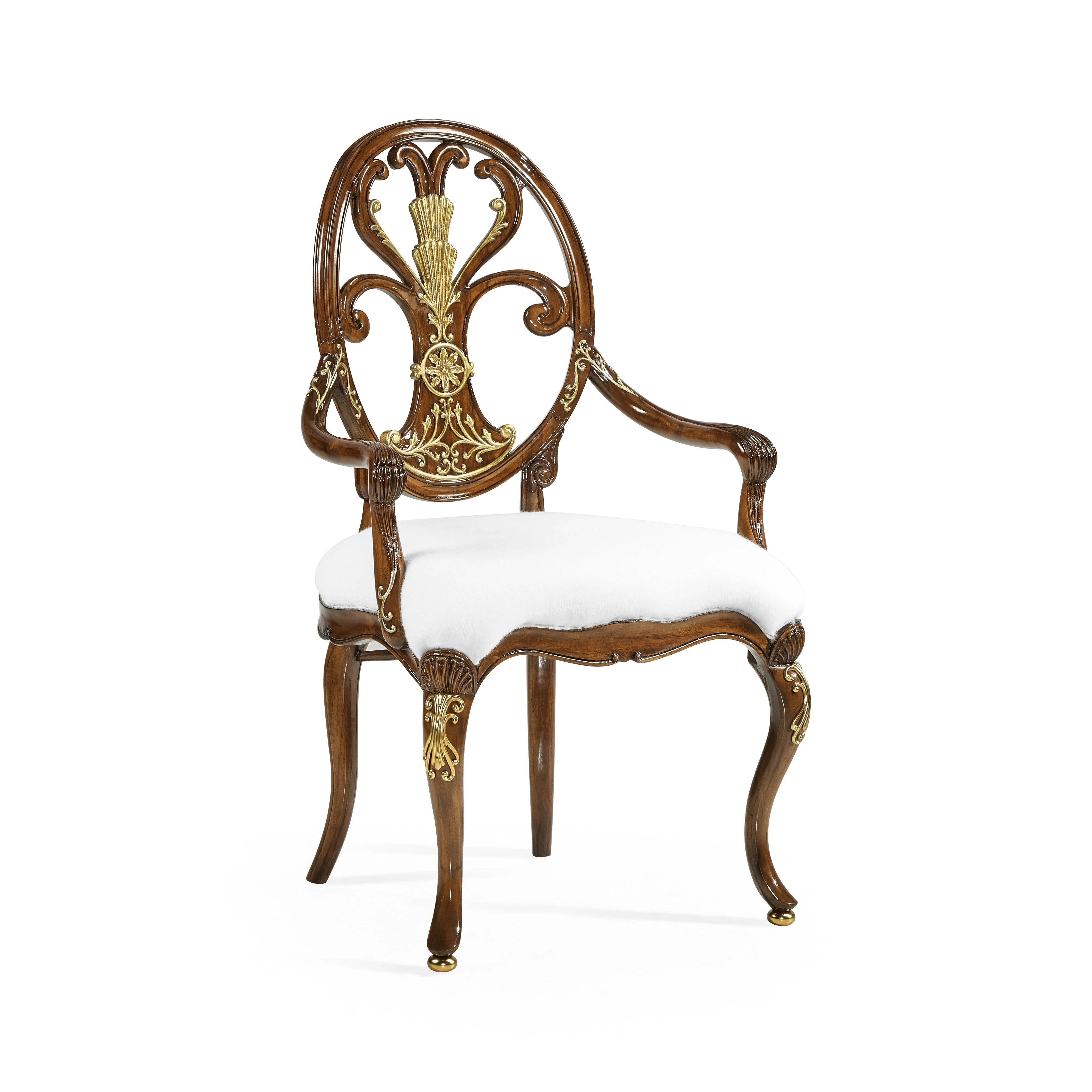 Traditional Accents Carving Oval Back Armchair - Frankwebs