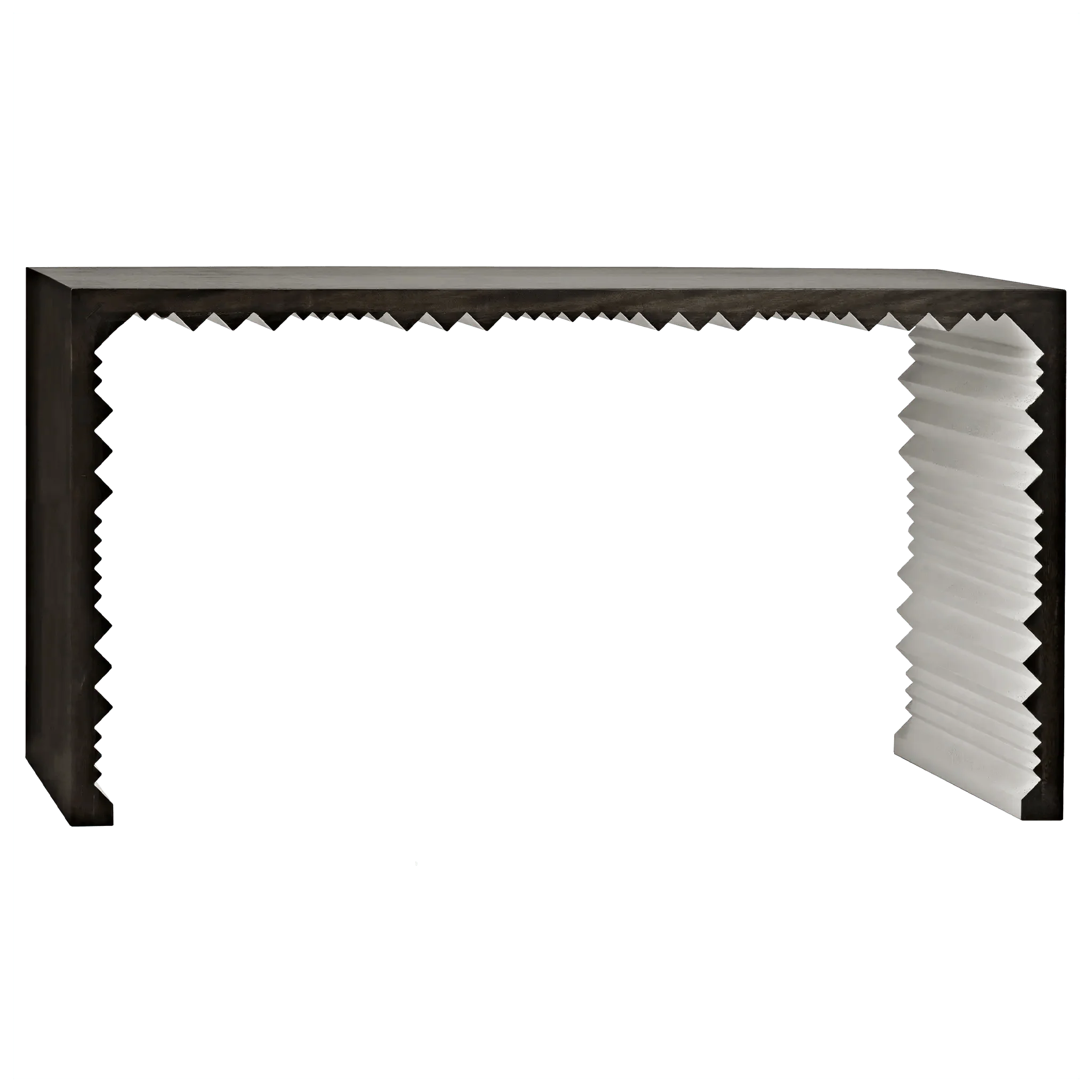 Nelson Console, Ebony Walnut with White Detail - Frankwebs