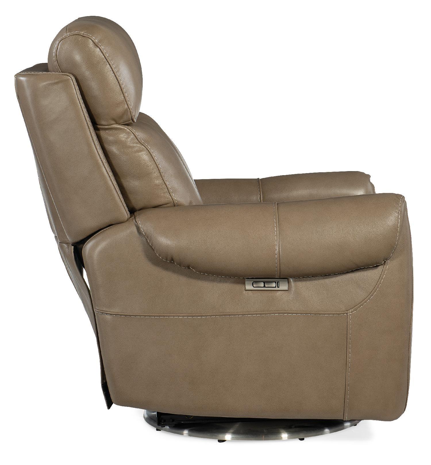 Sterling Swivel Power Recliner with Power Headrest - Frankwebs