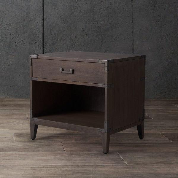 NISHA 1 DRAWER WOOD NIGHTSTAND - Frankwebs