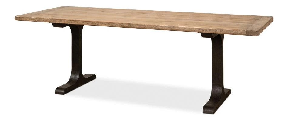 Decan Dining Table W/Iron Base - Frankwebs
