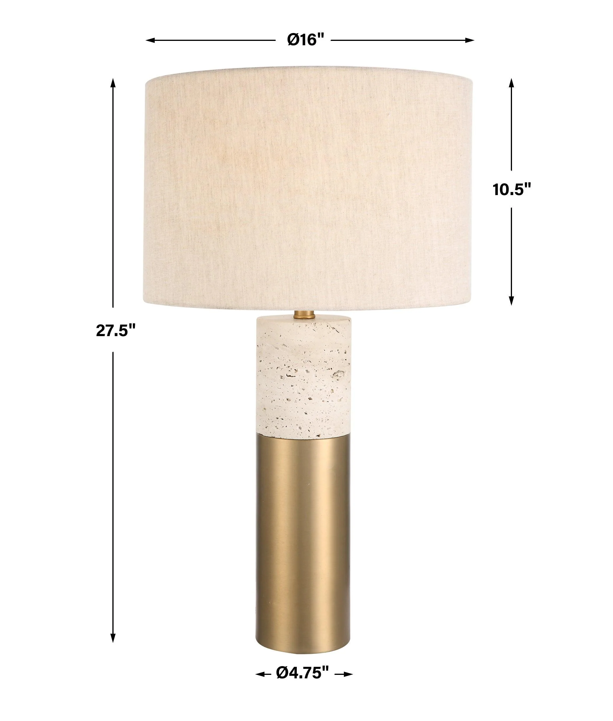 Gravitas Elegant Brass & Stone Lamp - Frankwebs