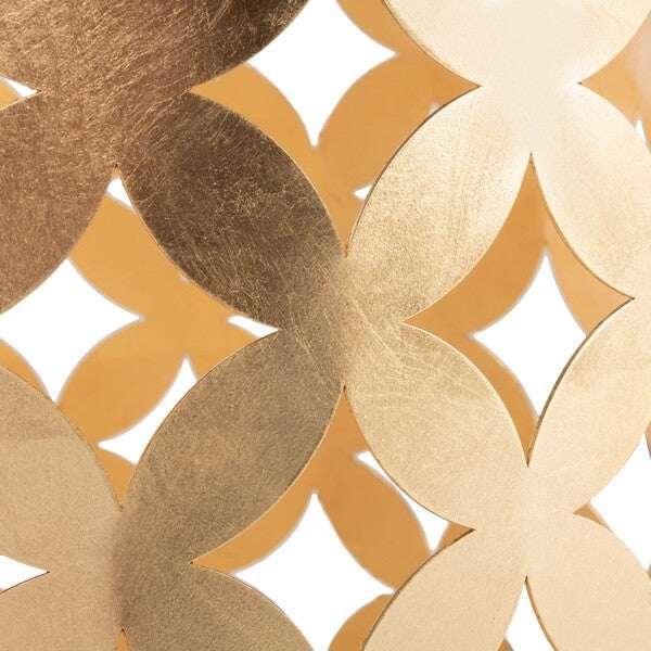 CAIRO ROUND GOLD LEAF END TABLE - Frankwebs