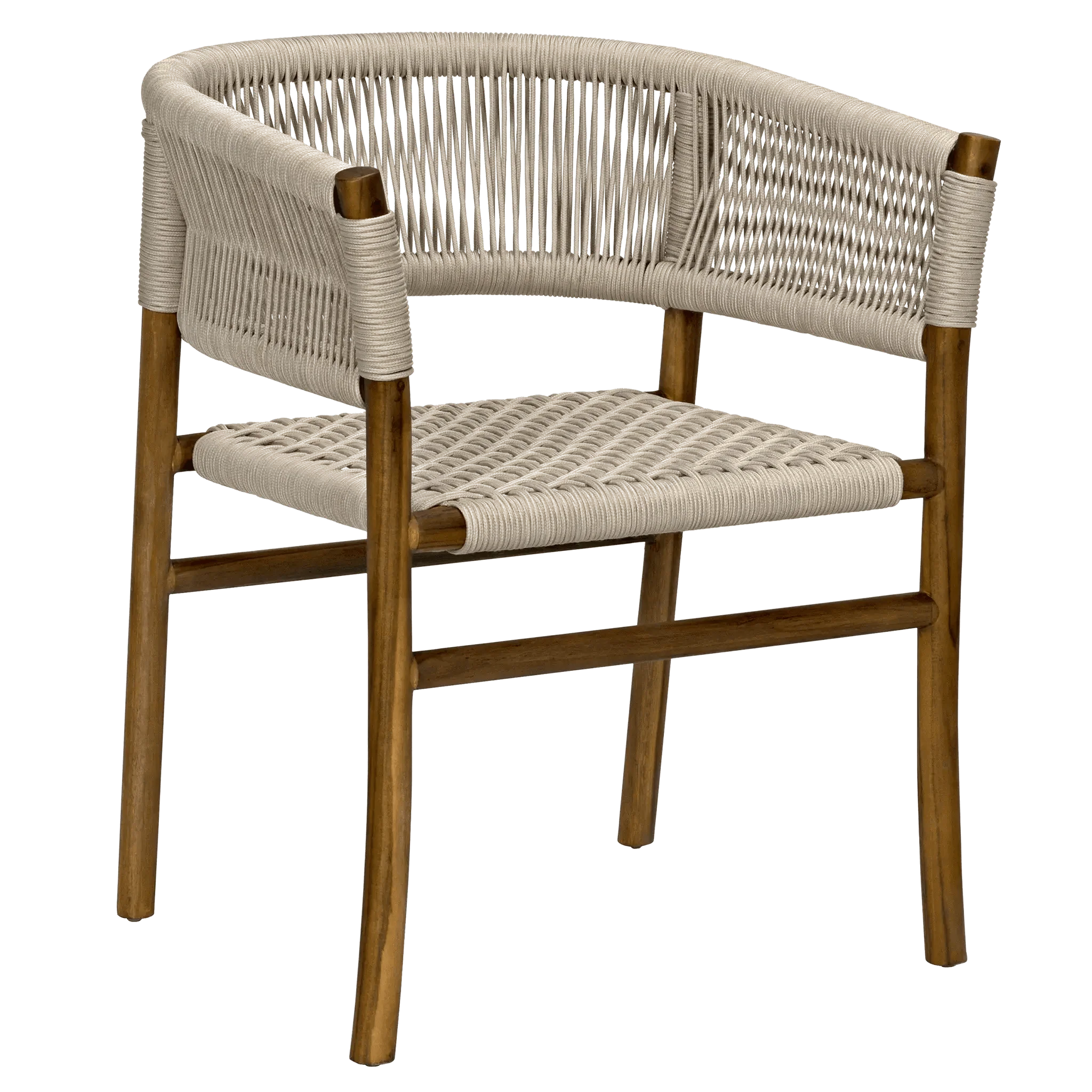 Conrad Chair, Teak with Woven Rope - Frankwebs