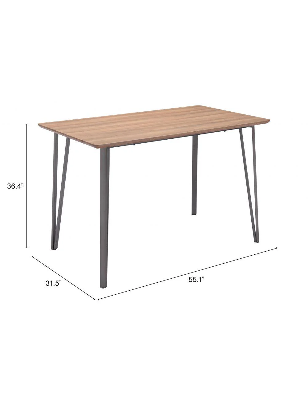 Doubs Counter Table Brown - Frankwebs
