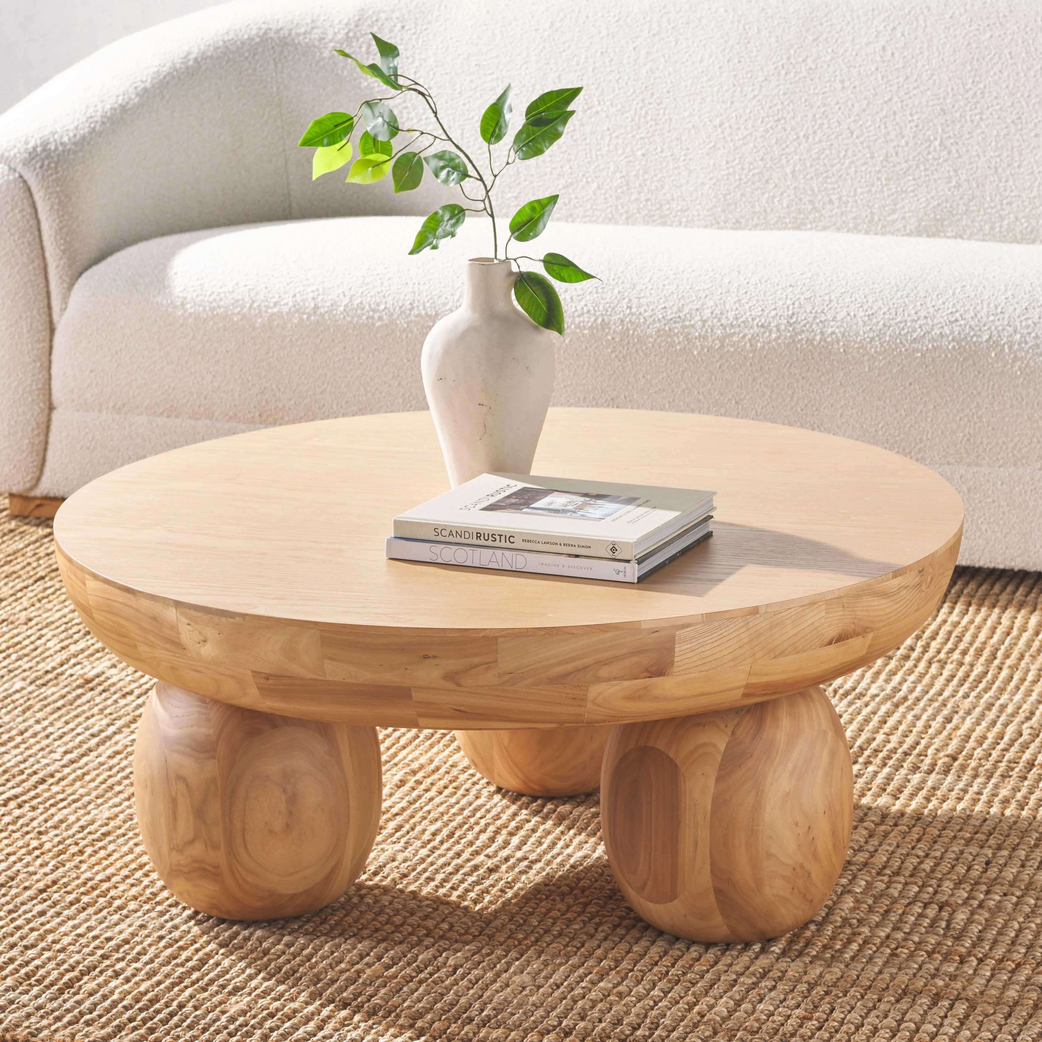 HAYLIETTE ROUND WOOD COFFEE TABLE - Frankwebs