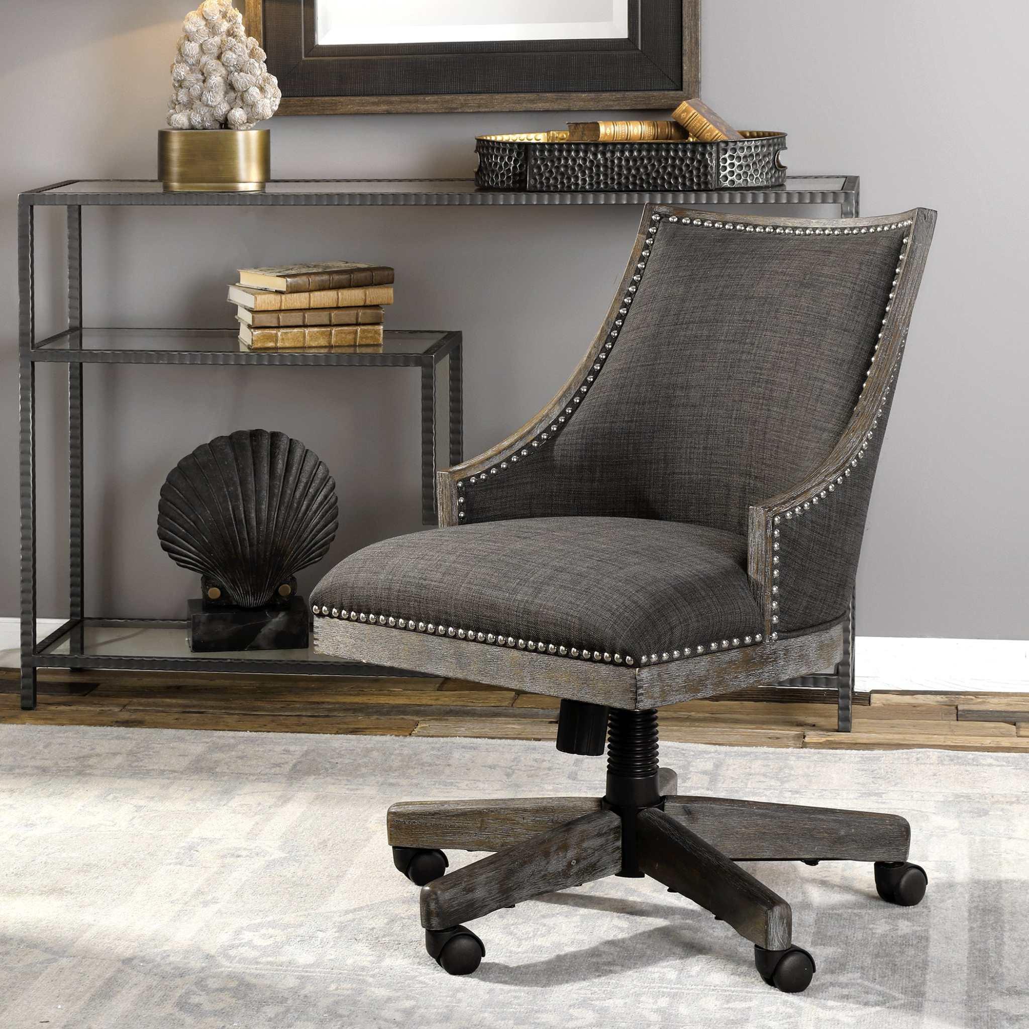 AIDRIAN CHARCOAL DESK CHAIR - Frankwebs