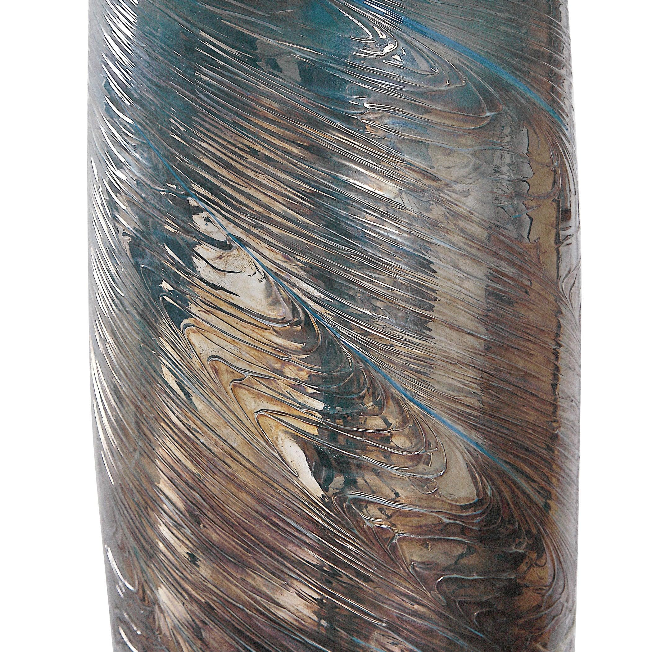 OLESYA SWIRL GLASS TABLE LAMP - Frankwebs