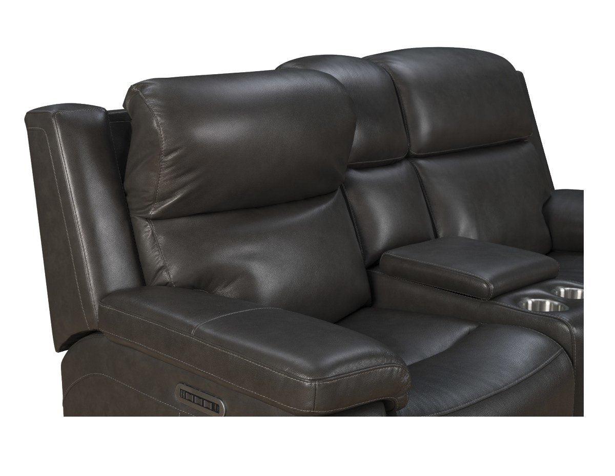 Leon Power Reclining Console Loveseat - Frankwebs