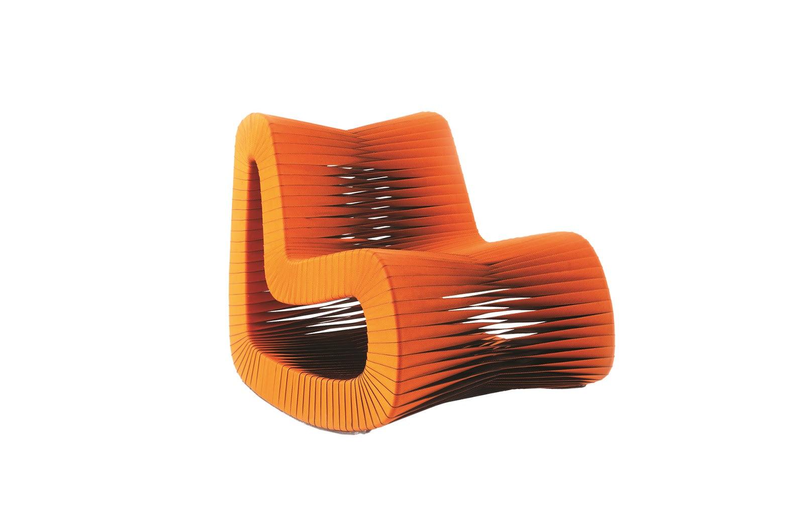 Seat Belt Rocking Chair, Orange - Frankwebs