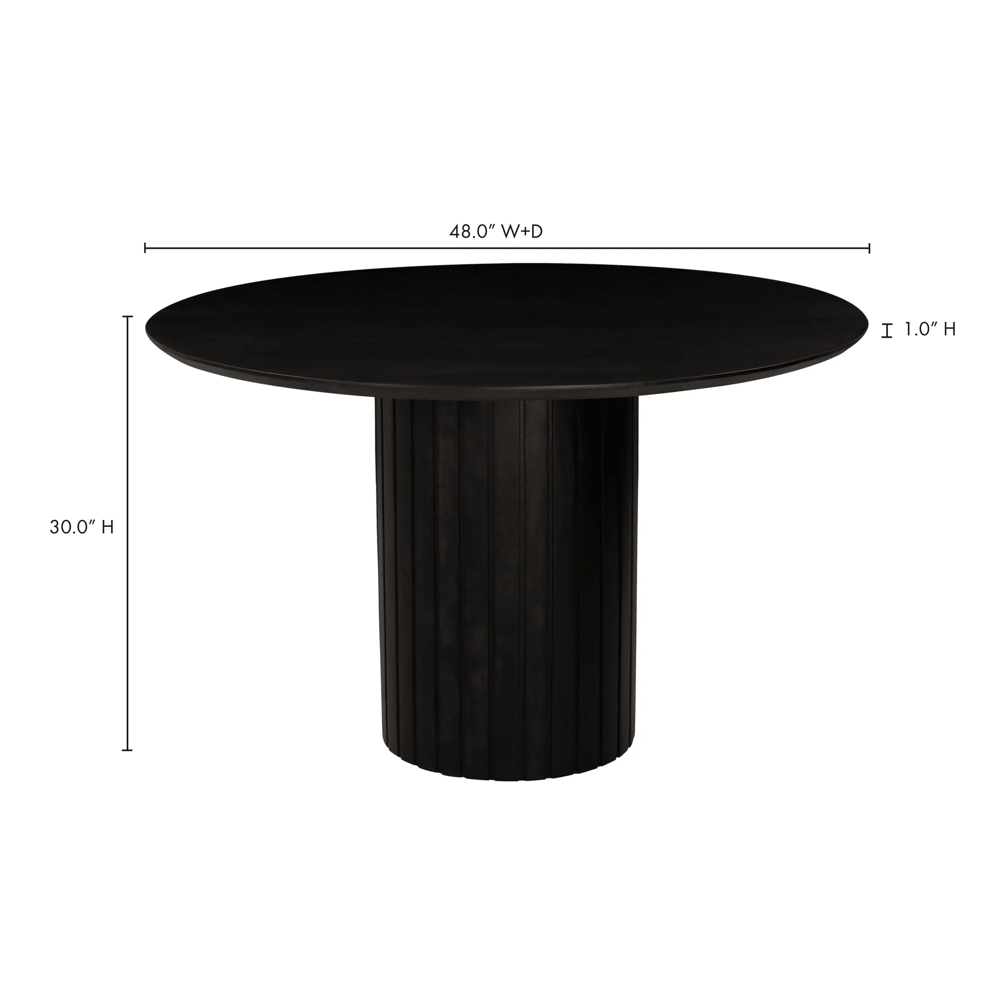 Povera Round Dining Table Black - Frankwebs